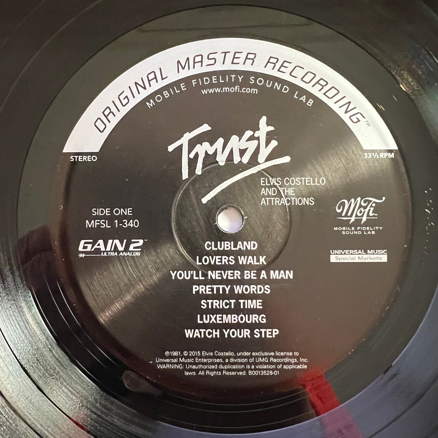 Elvis Costello & The Attractions - Trust / Audiophile MFSL 2015 - (Mint / Mint)