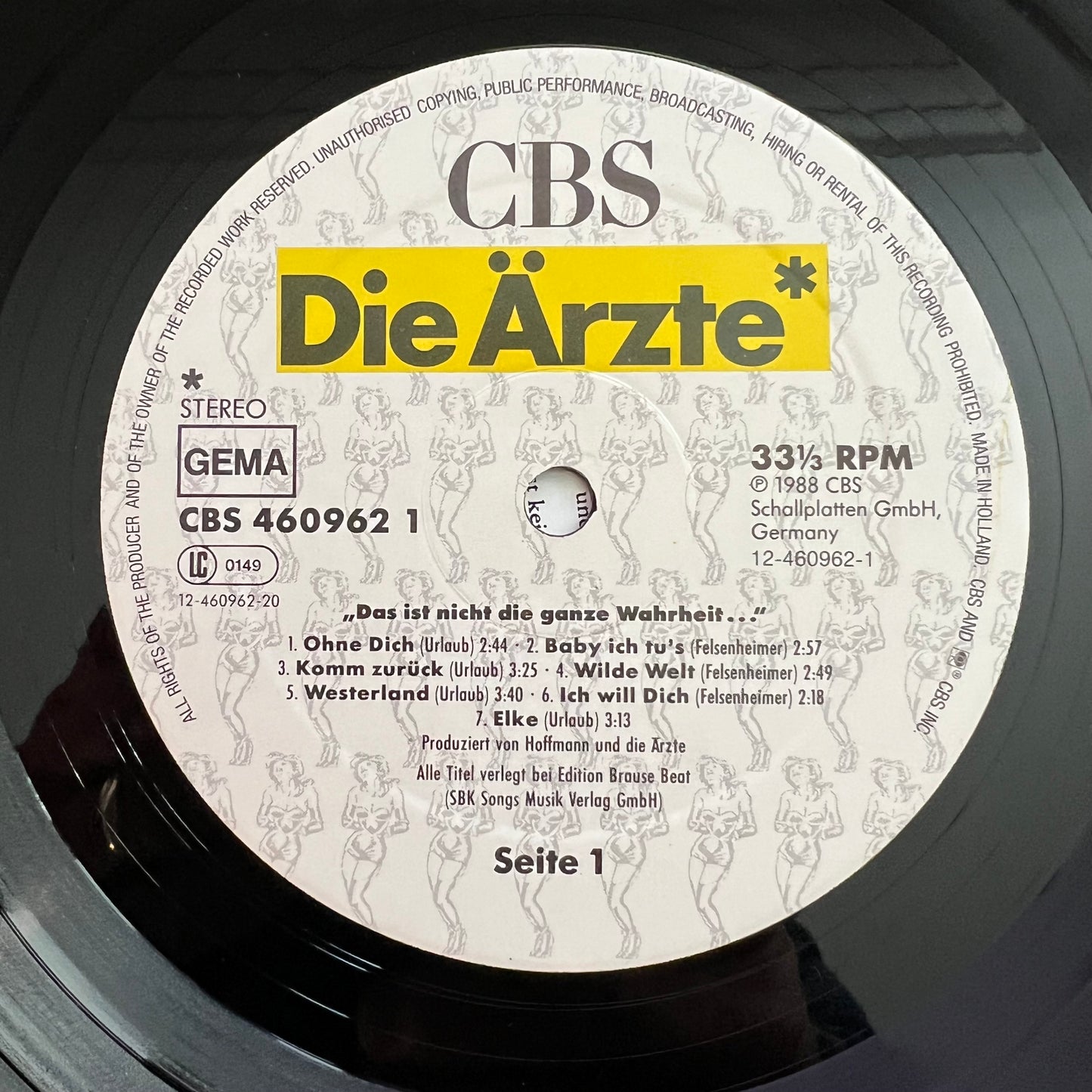 Ärzte - Das Ist Nicht Die Ganze Wahrheit / 1. D-Press. 1988 - (M-/VG++)