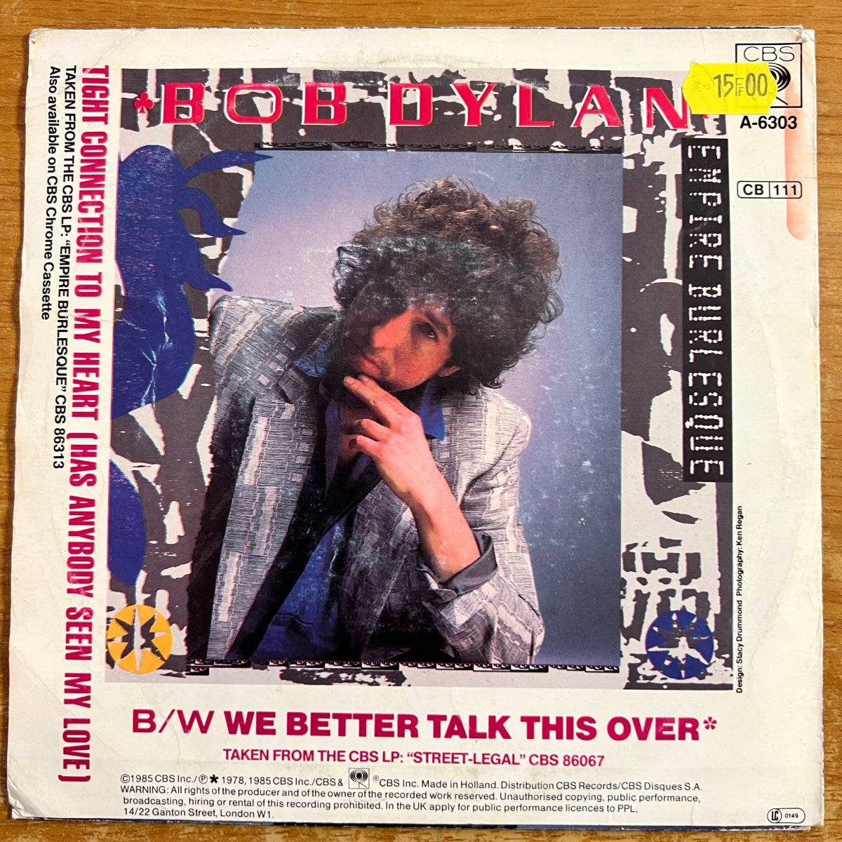 Bob Dylan - Tight Connection To My Heart / 1. NL-Press. 1985 - (VG++/VG)