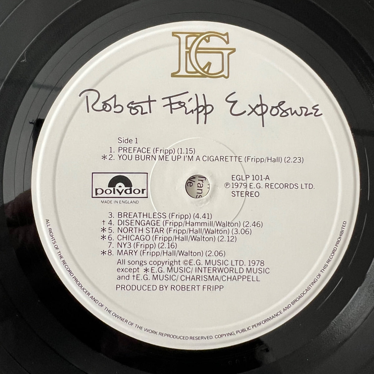 Robert Fripp - Exposure / 1. UK-Press. 1979 - (M-/M-)