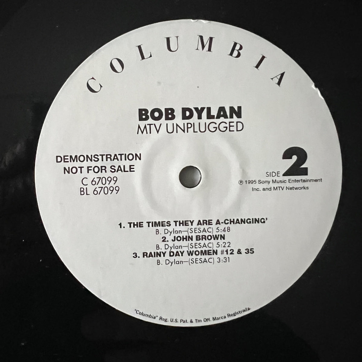 Bob Dylan - Unplugged / 2 LP - 1ère édition américaine. 1995 - (M-/M-)