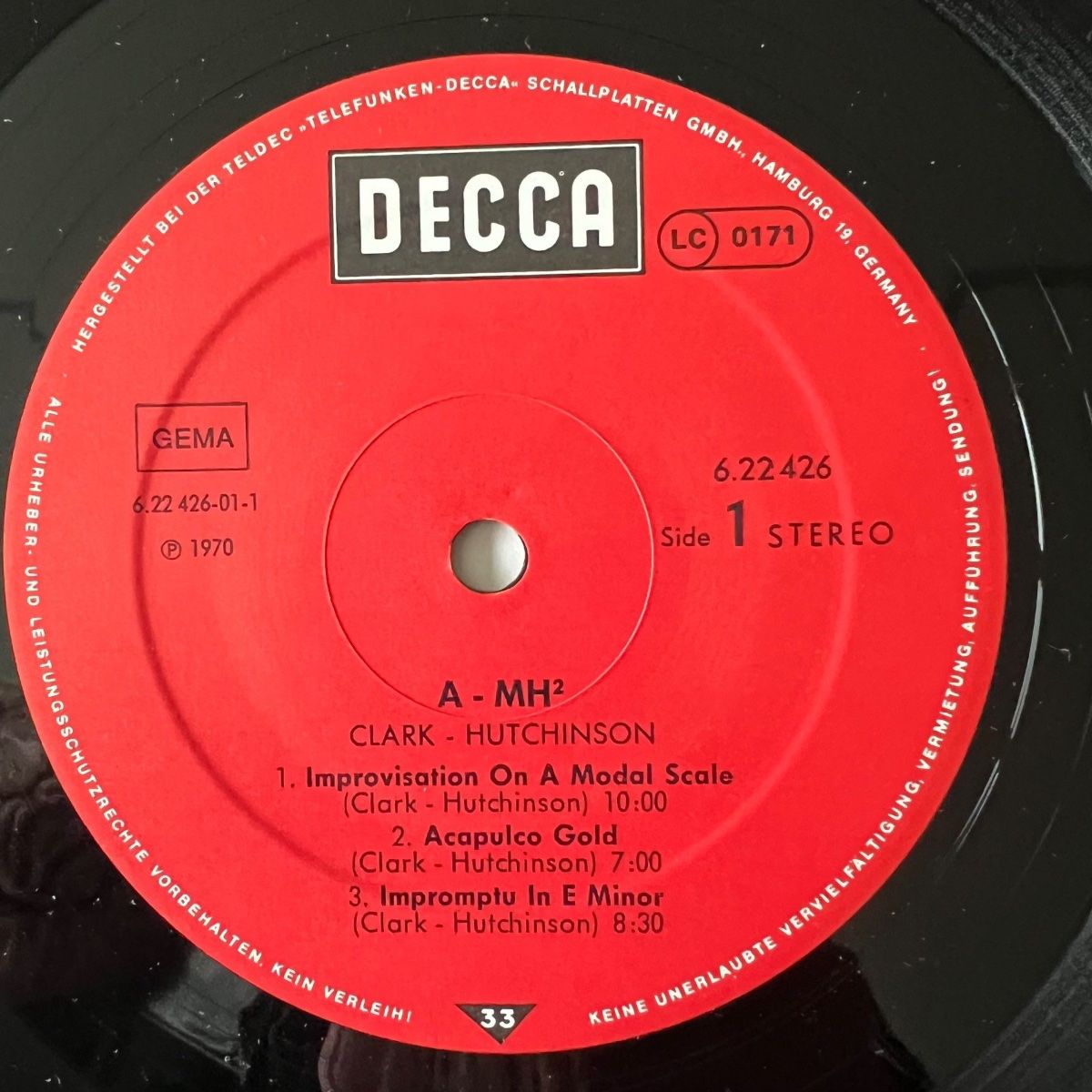 Clark Hutchinson - A-MH2 / D-Press. 1975 - (M-/VG++)