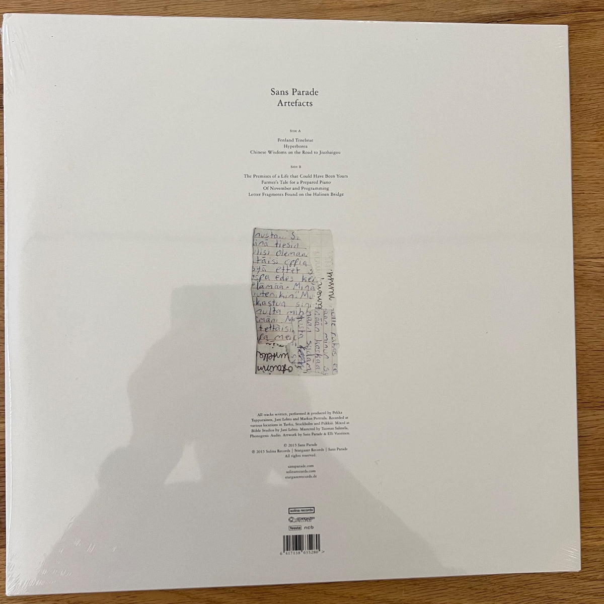 Sans Parade - Artefacts / 1. EU Press. 2015 - (Mint)