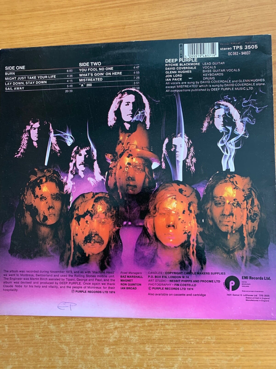 Deep Purple - Burn / UK-Press. 1987 - (M-/VG++)