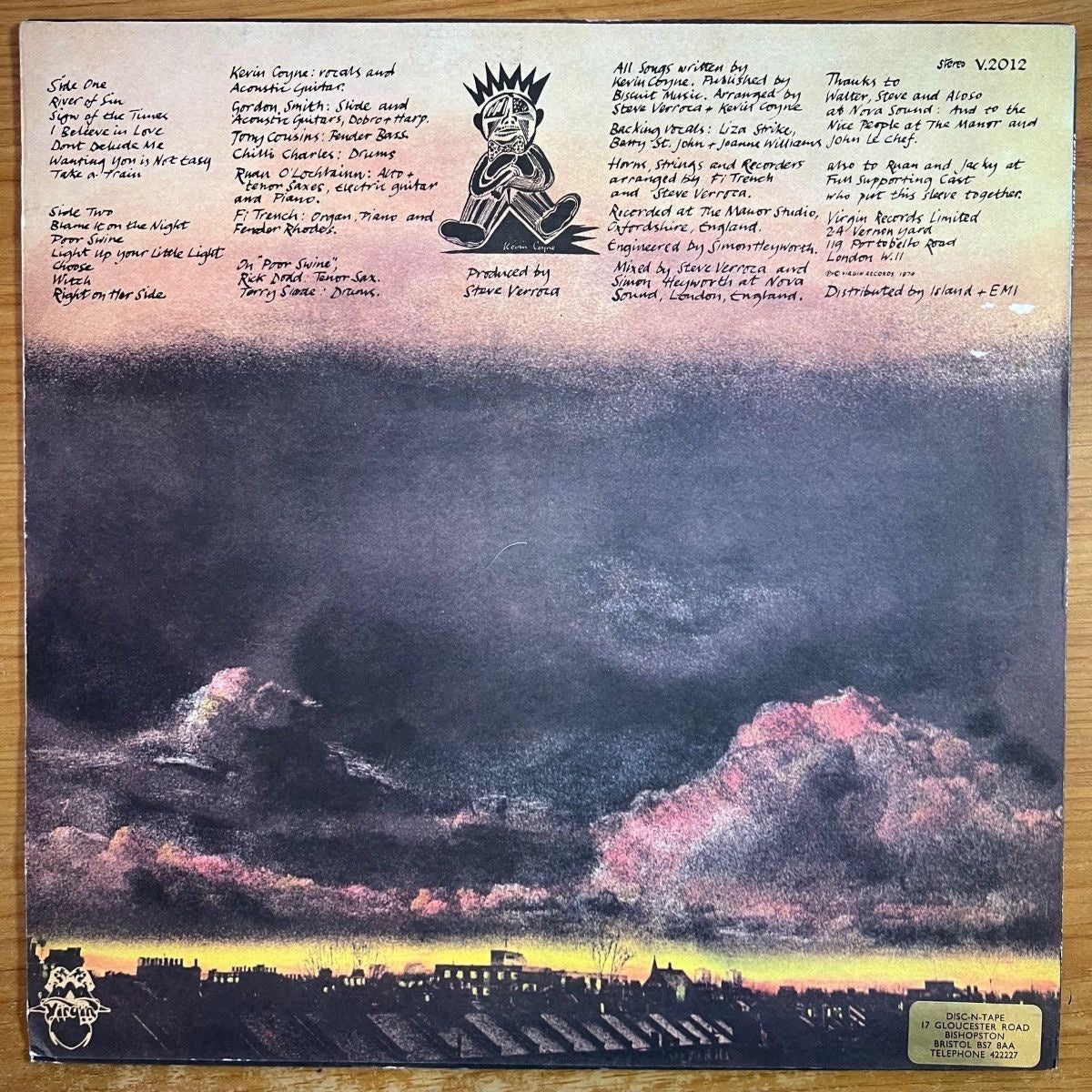 Kevin Coyne - La faute à la nuit / 1re édition britannique. 1974 - (M-/M-)