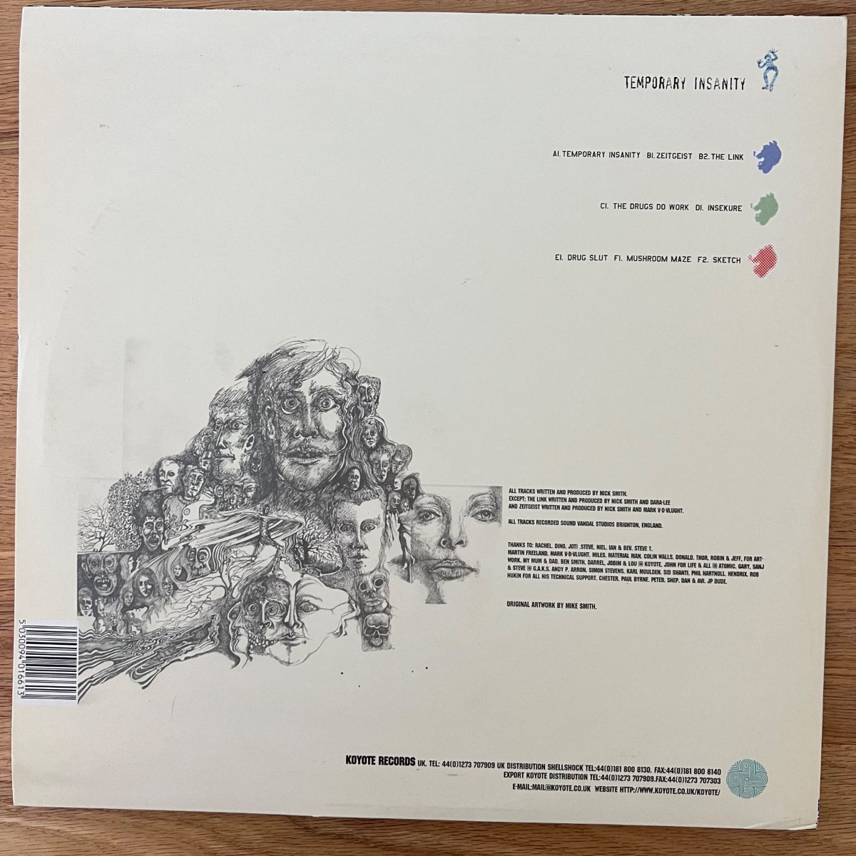 Menis - Temporary Insanity / 3 LP - 1. UK-Press. 1998 - (M-/M-)