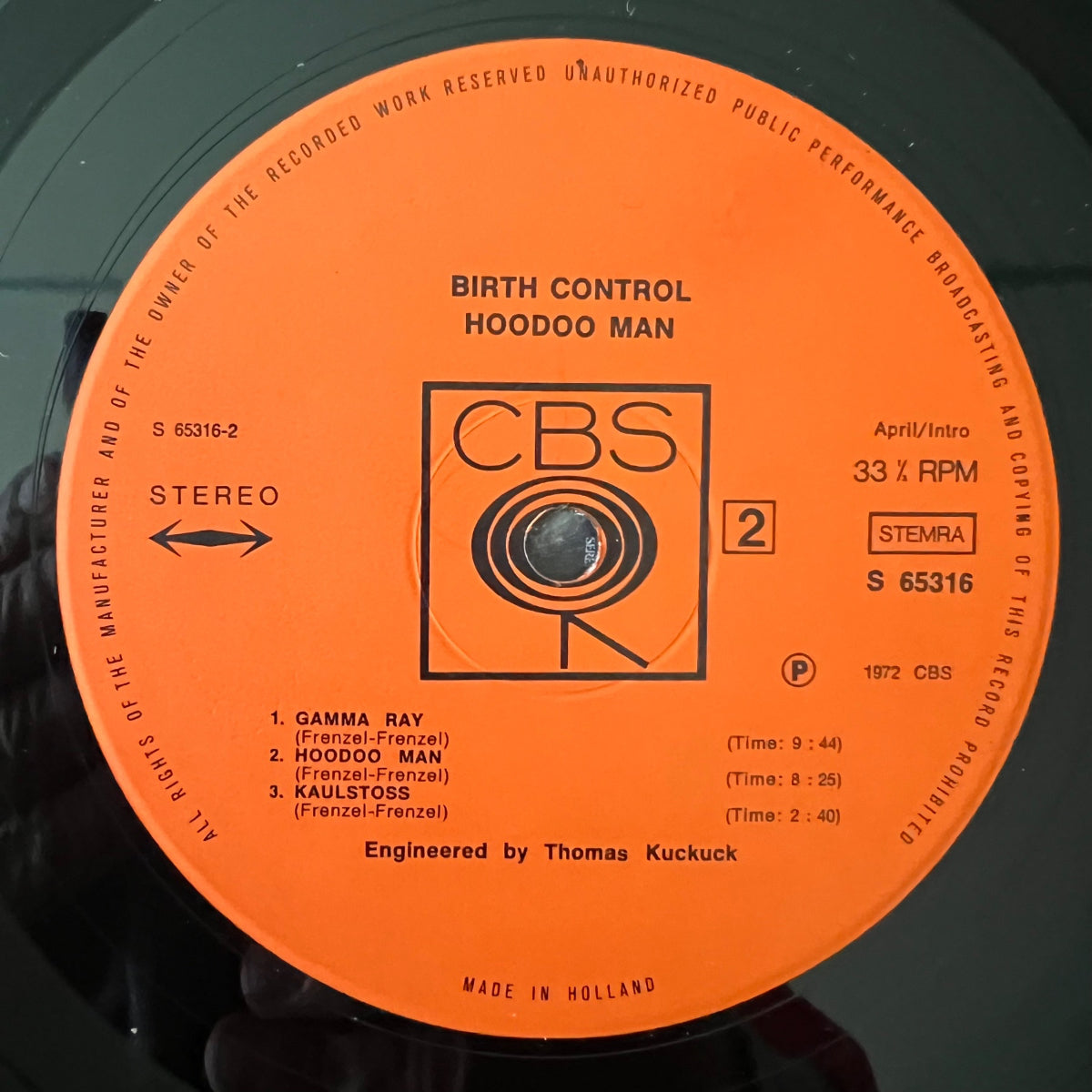 Birthcontrol - Hoodoo Man / 1. D-Press. 1972 - (M-/VG++)