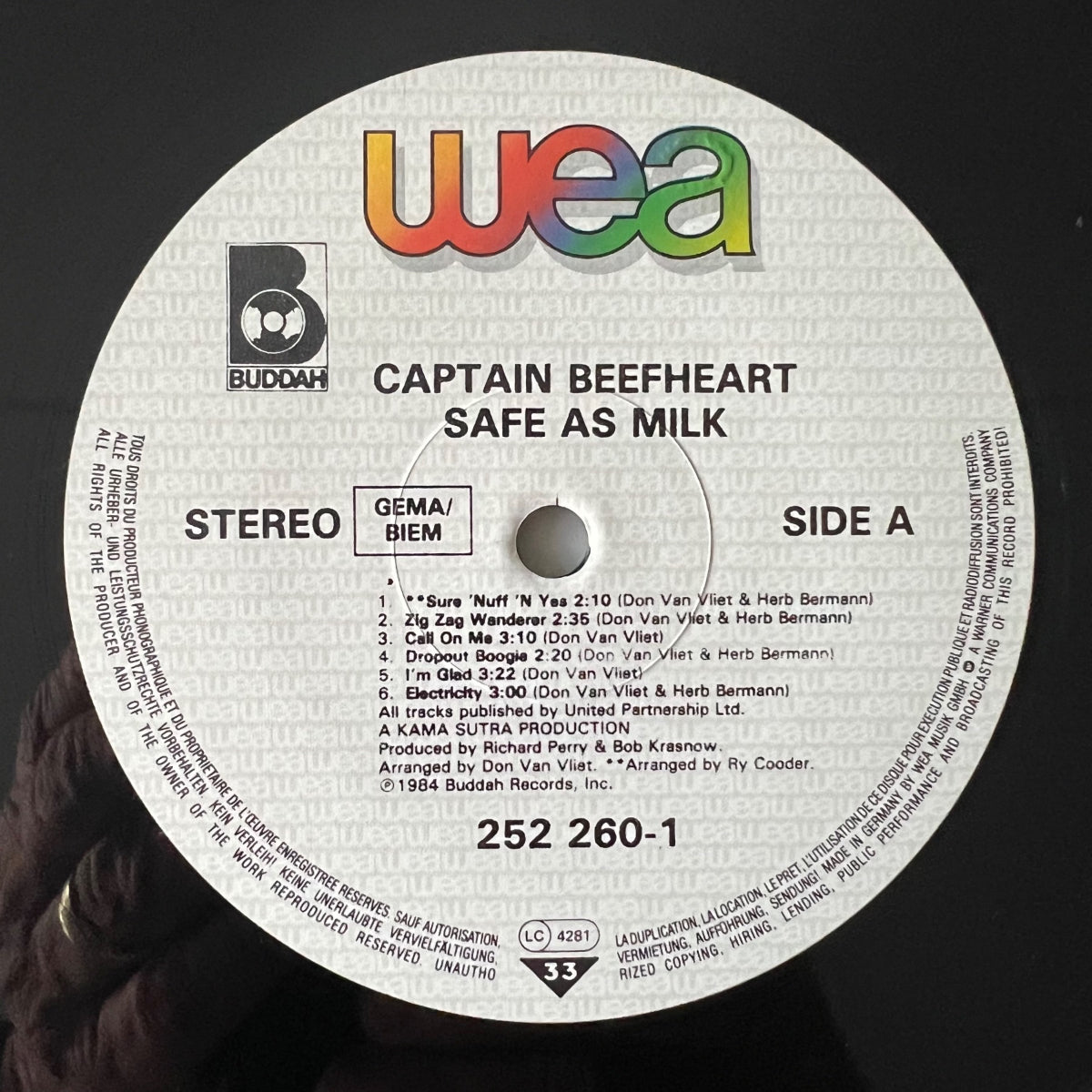 Captain Beefheart & His Magic Band - Safe As Milk / D-Press. 1985 - (M-/M-)