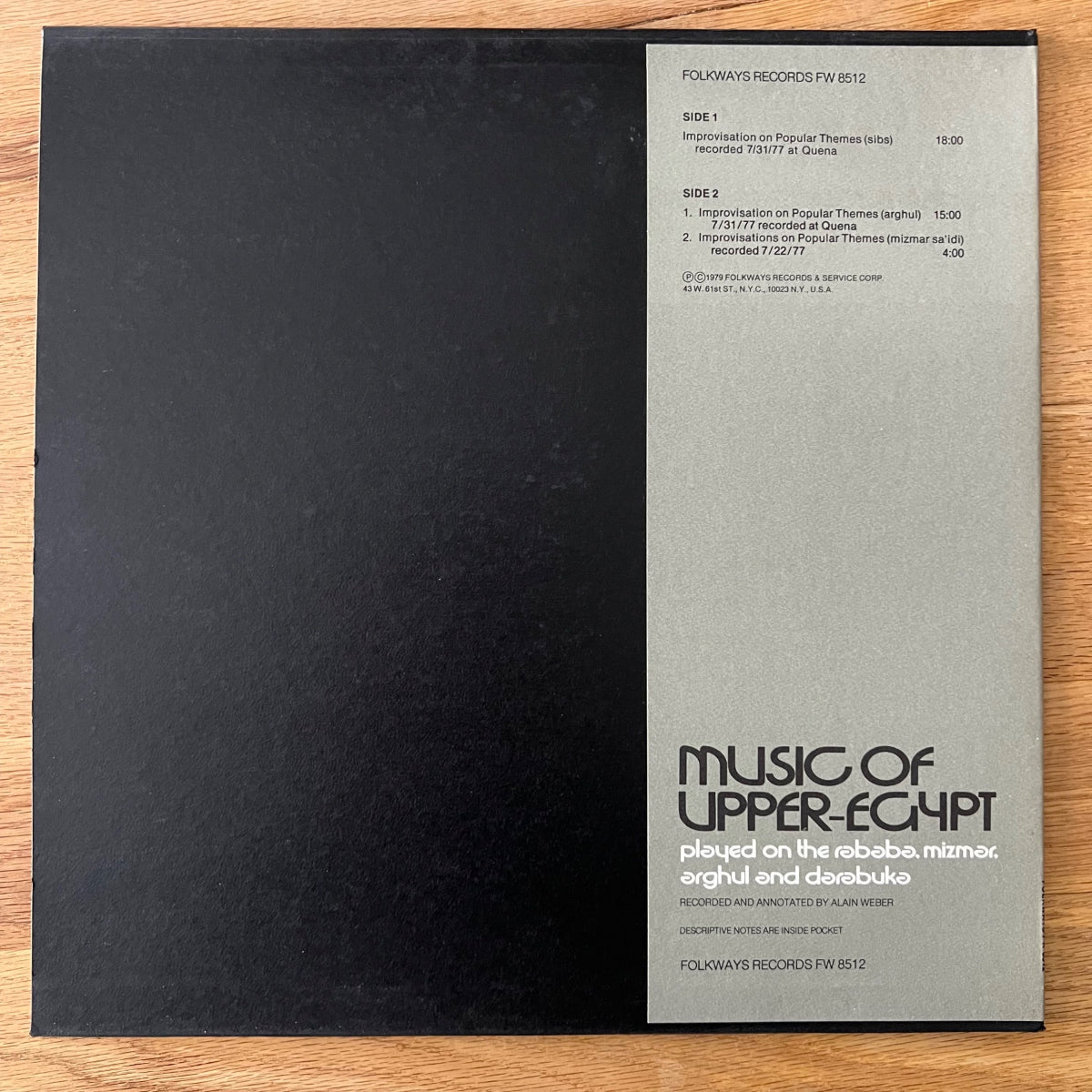 Alain Weber - Music Of Upper-Egypt / 1. US-Press. 1979 - (M-/M-)