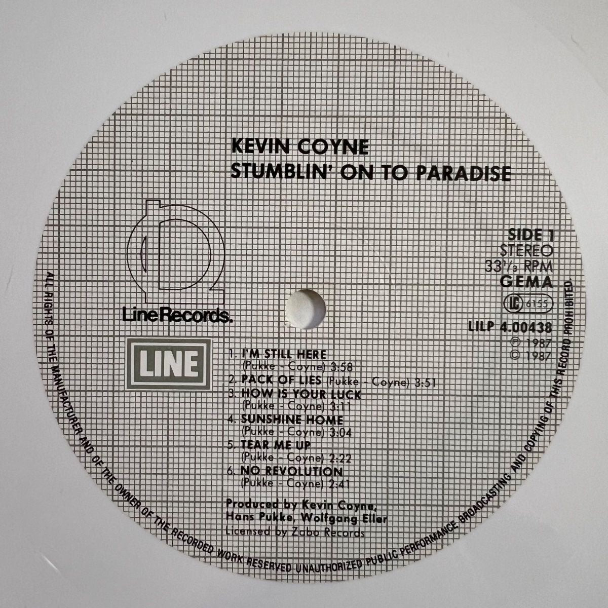 Kevin Coyne - À la poursuite du paradis / 1. D-Press. 1987 - (M-/M-)