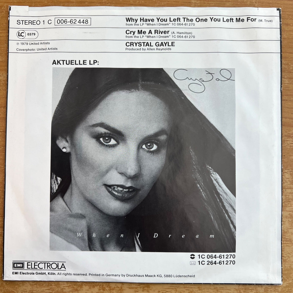 Crystal Gayle - Why Have You Left The One../ 1. D-Press. 1979 - (M-/VG++)