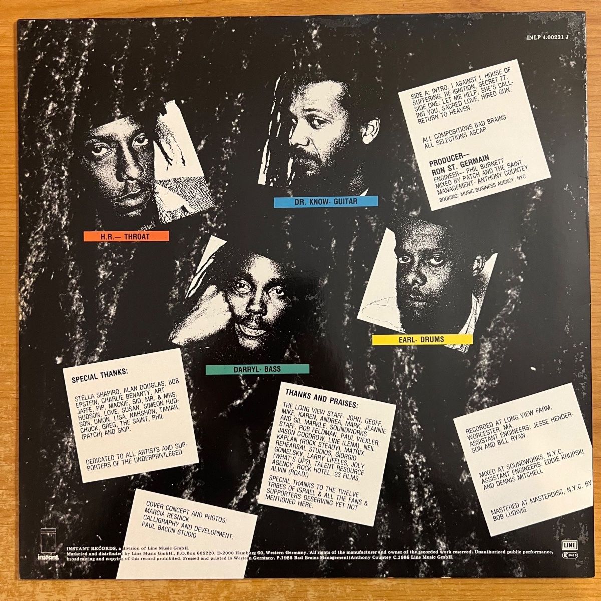 Bad Brains - I Against I / 1. D-Press 1986 - (M-/M-)