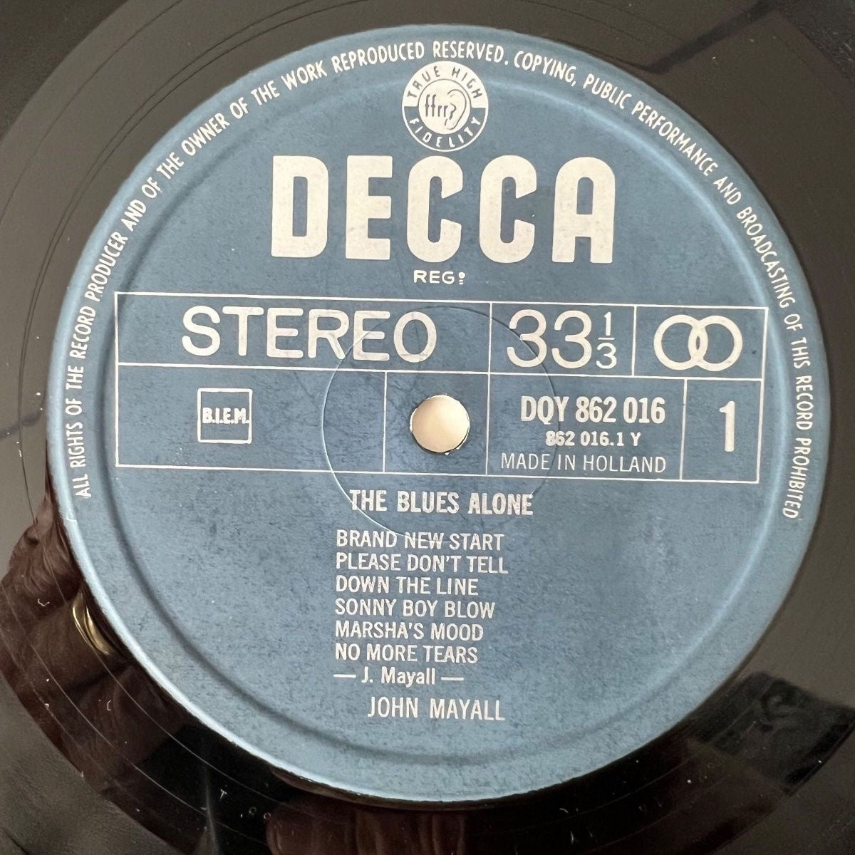 John Mayall - Blues Alone / 1. NL-Press. 1967 - (VG++/VG+)
