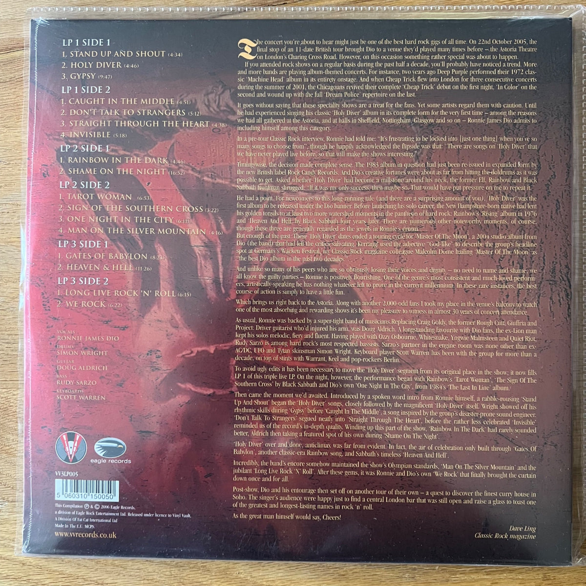 Dio - Holy Diver / 3 LP - 1st EU Press. 2013 - (Mint & Sealed)