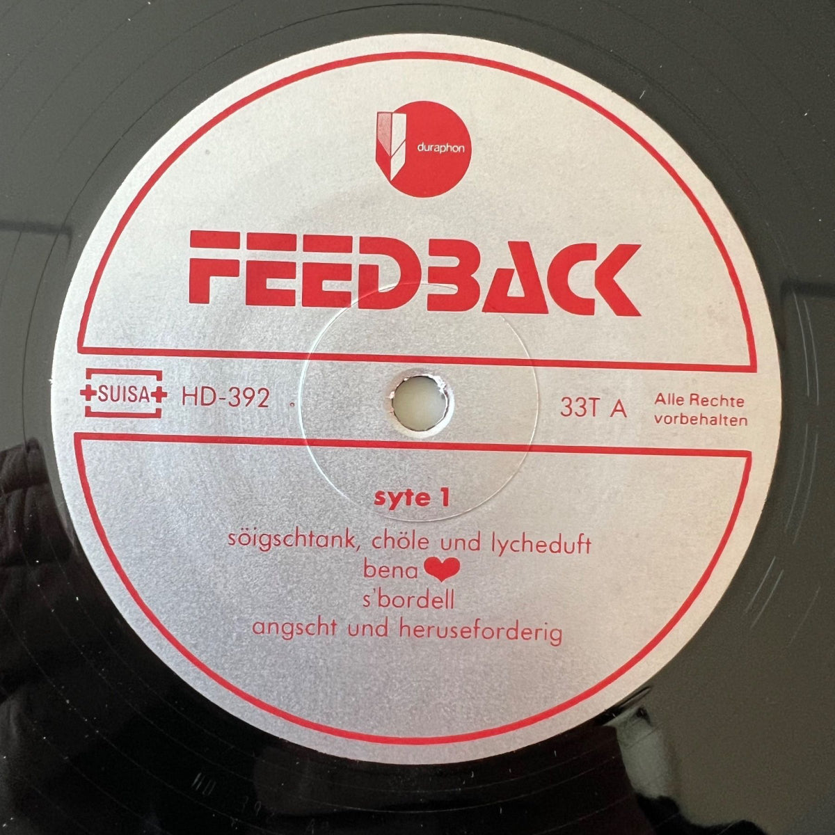 Feedback - Same / 1. Swiss-Press. 1982 - CH-Electro Prog