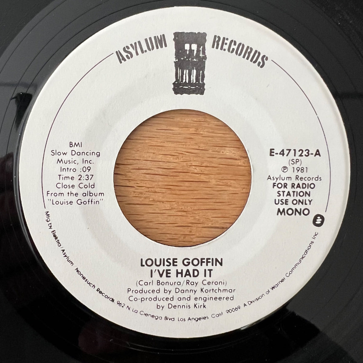 Louise Goffin - I've Had It / Promo US 1981 - (M-/Neutre)