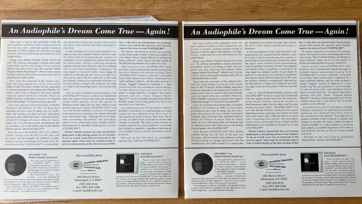 Derek & The Dominos - En concert / Audiophile MFSL 1996 - (Mint)