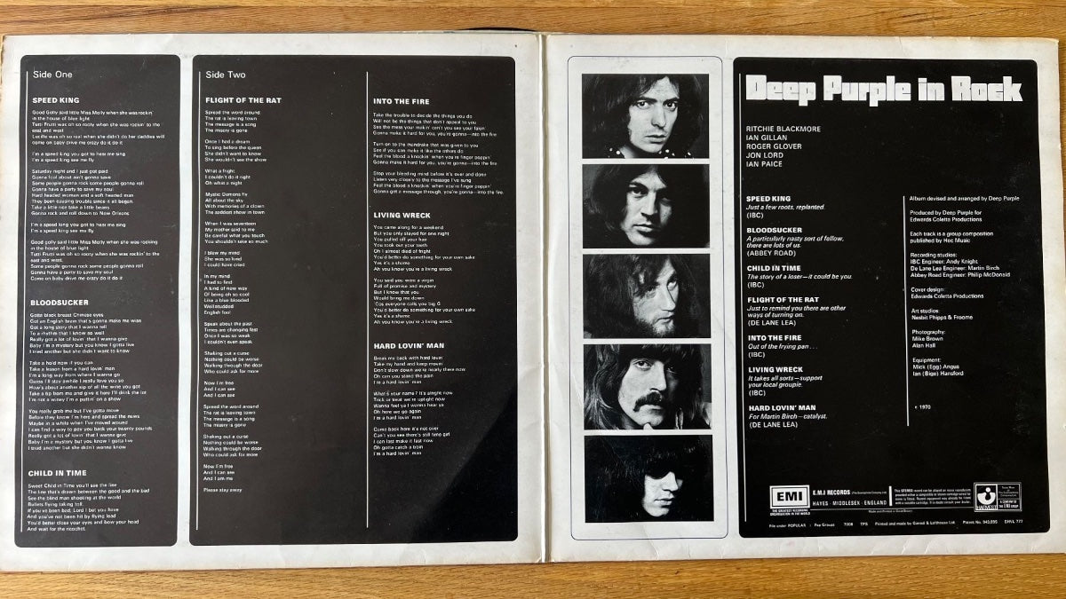 Deep Purple - In Rock / 1. UK-Press. 1970 - (VG+/VG+)