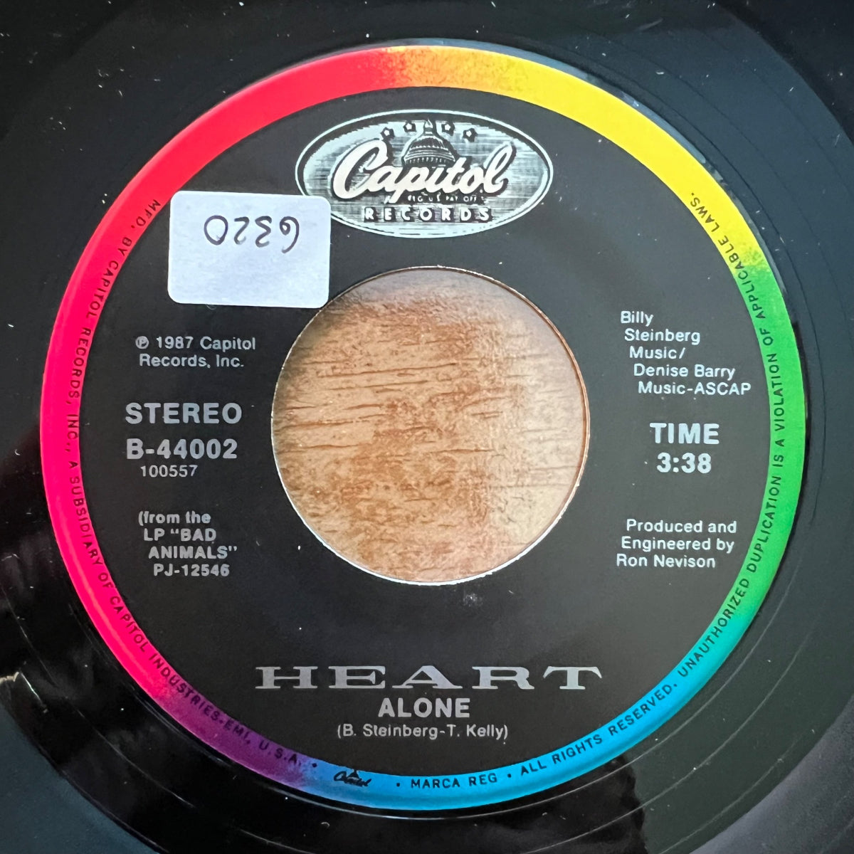 Heart - Alone / 1. US-Press. 1987 - (M-/M-)