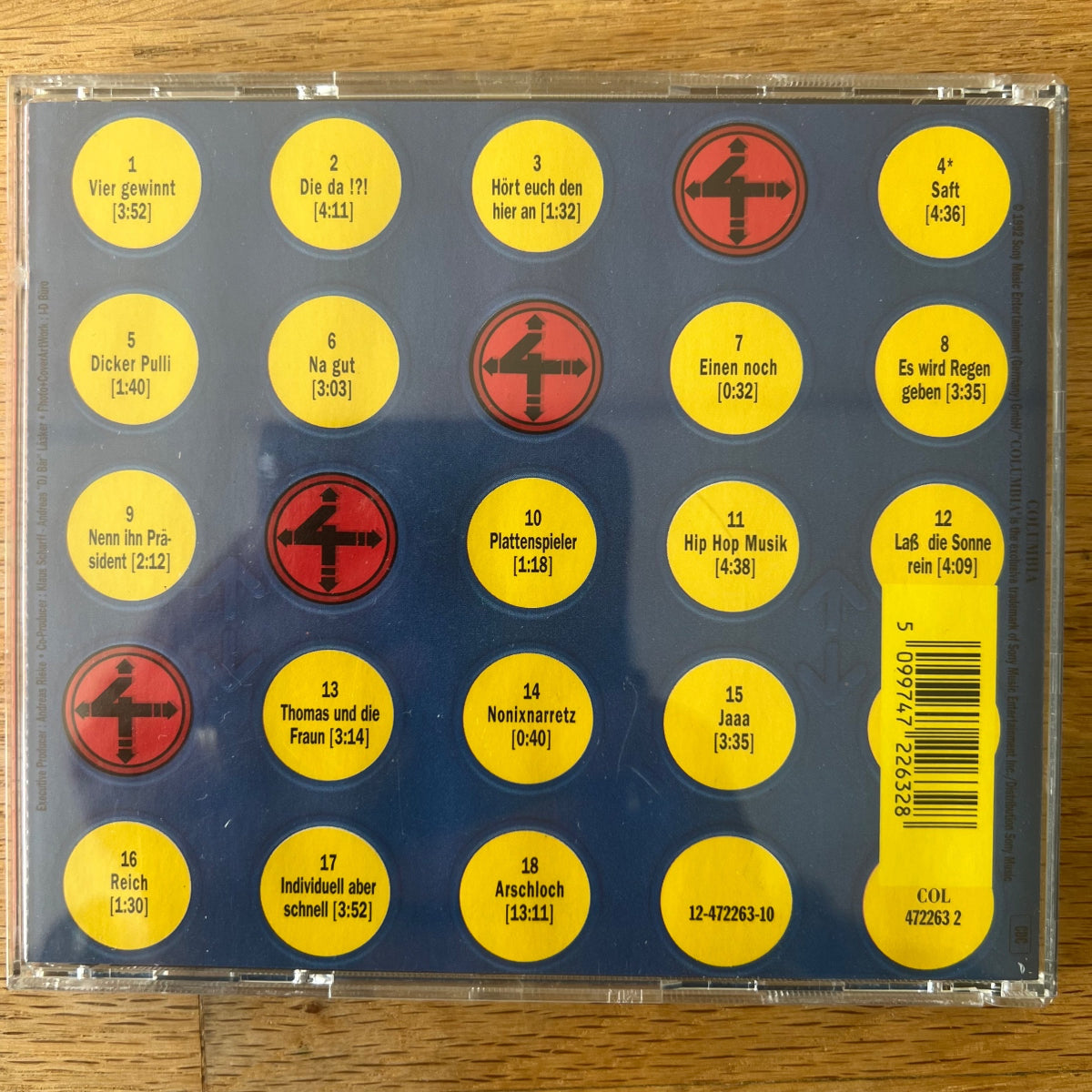 Fantastischen Vier - 4 Gewinnt / CD - 1-. D-Press. 1992 - (M-/M-)