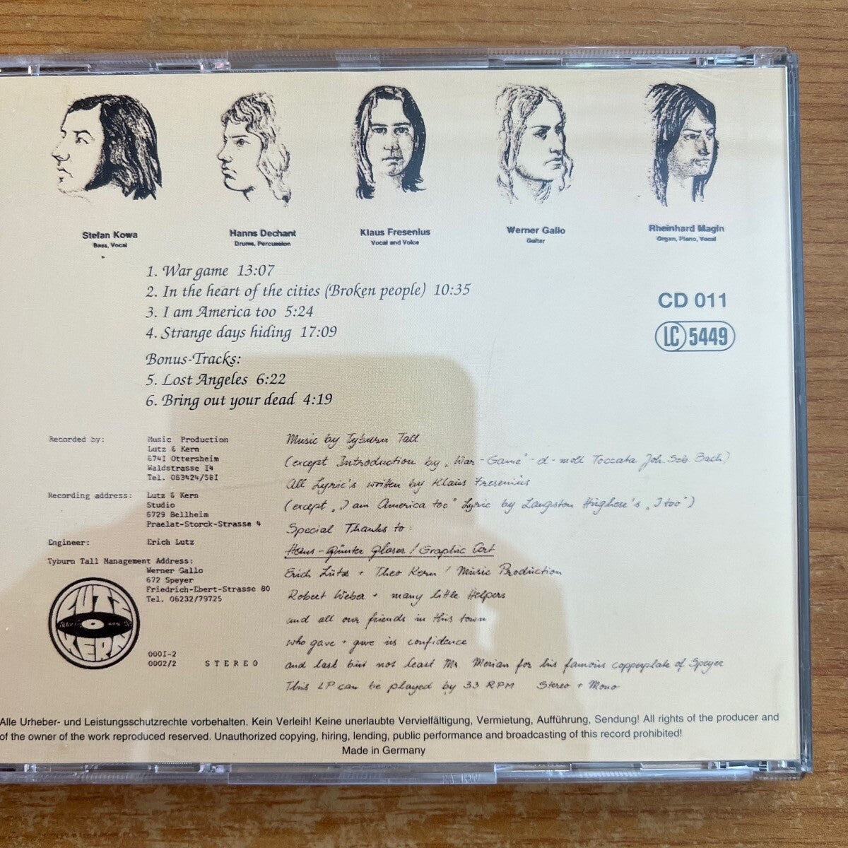 Tyburn Tall - Same // CD - 1. Pressage allemand. 1994 sur CD - (M-/M-)