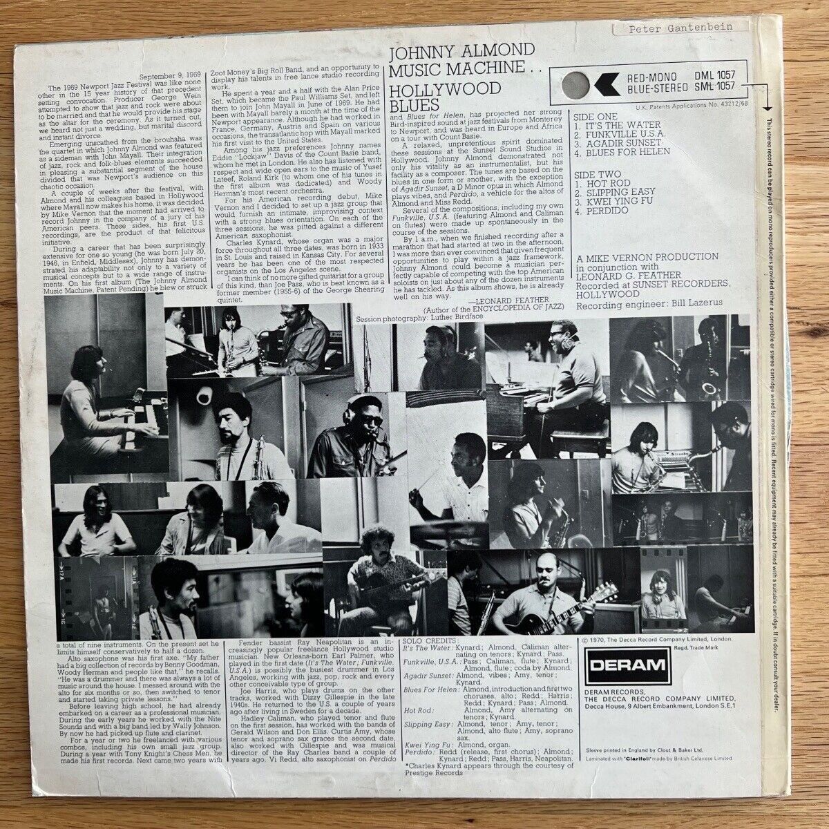 Johnny Almond Music Machine - Hollywood Blues / 1. UK 1970 - (VG++/VG++)