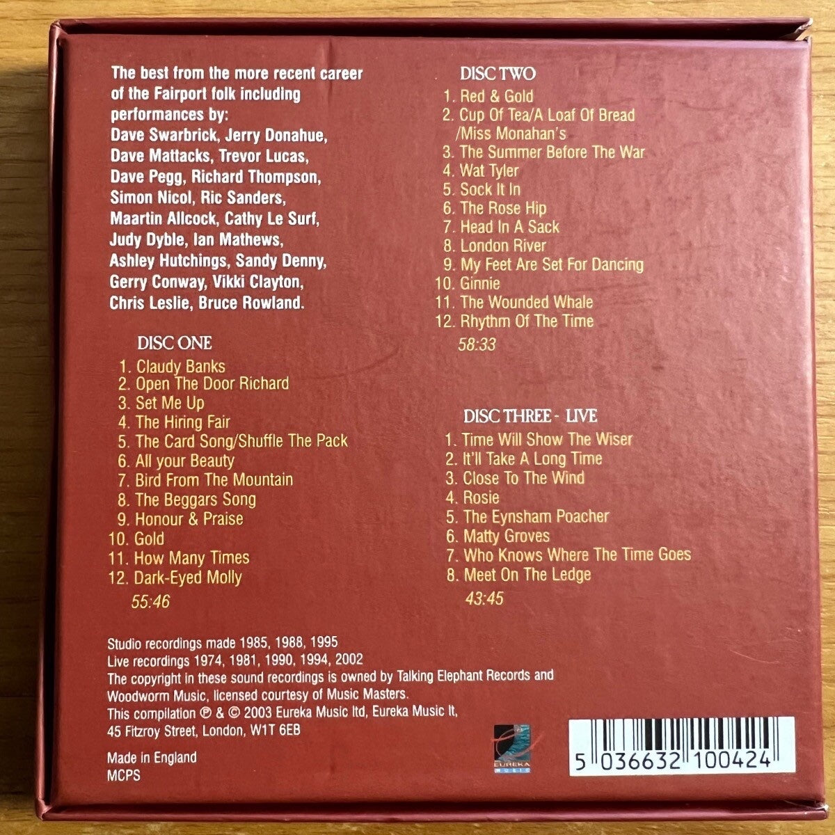 Fairport Convention - Shines Like Gold / 3 CD box - UK 2003 - (M-/M-)