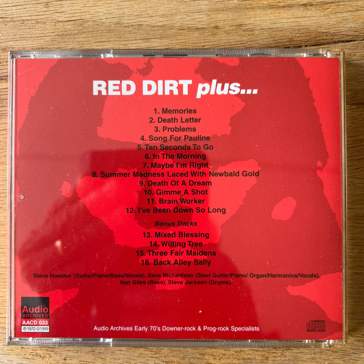 Red Dirt - Plus... / CD - UK Pres. 1999 - (M-/M-)