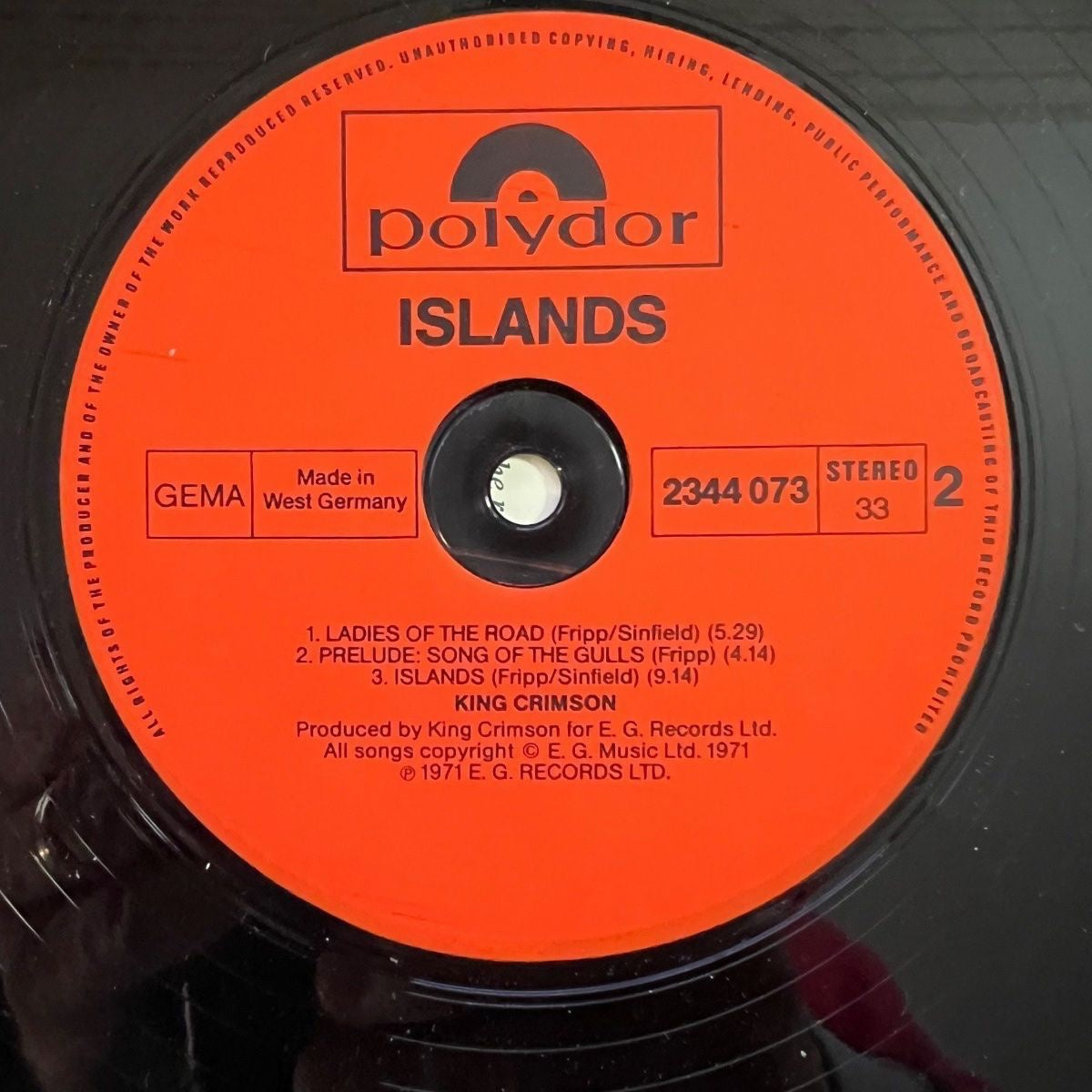 King Crimson - Islands / D-Press. RE von 1971 - (VG++/VG+)