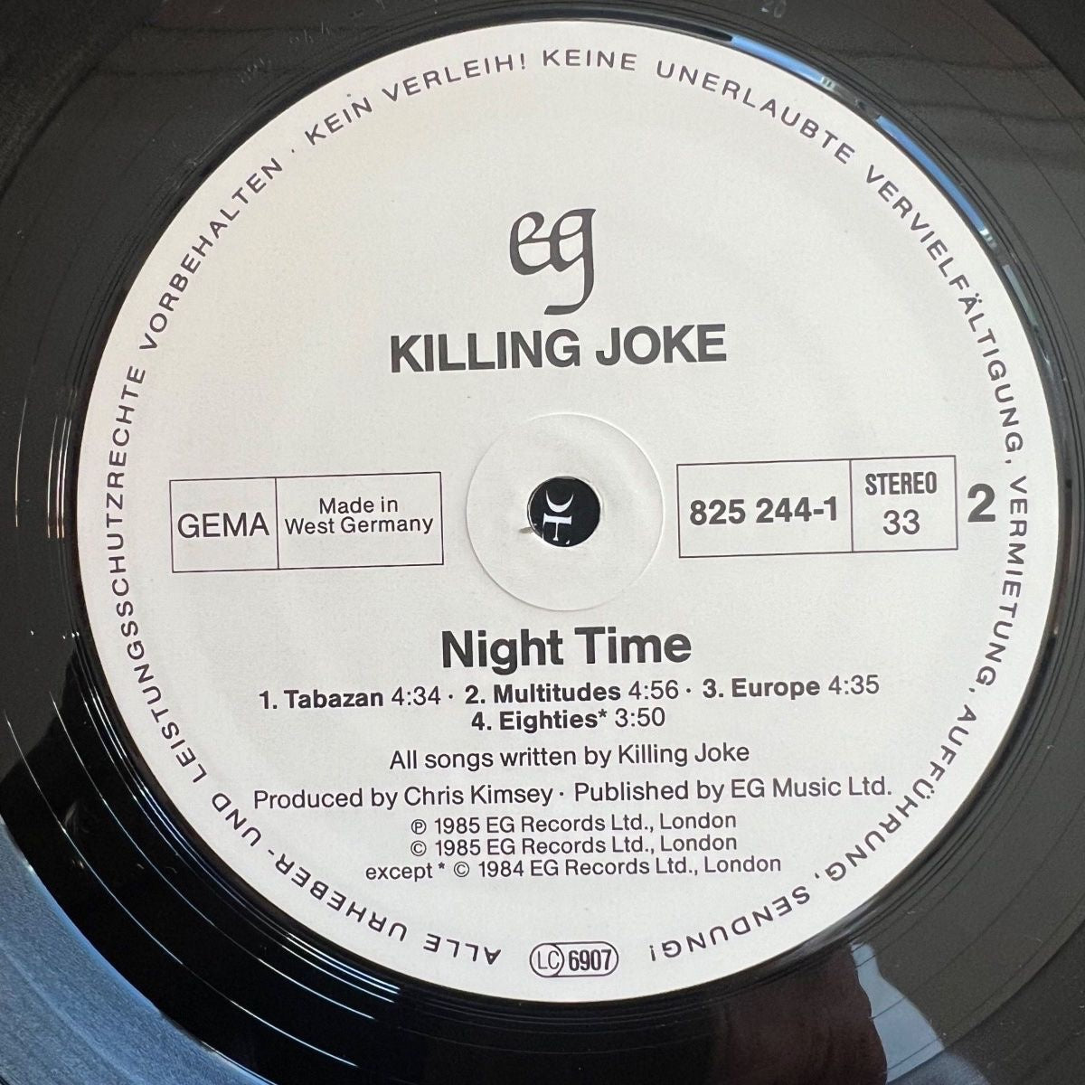 Killing Joke - Night Time / 1. D-Press. 1985 - (M-/M-)