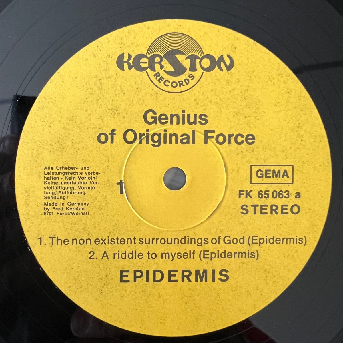 Épiderme - Génie de la force originelle / 1. D-Press. 1977 - (M-/M-)