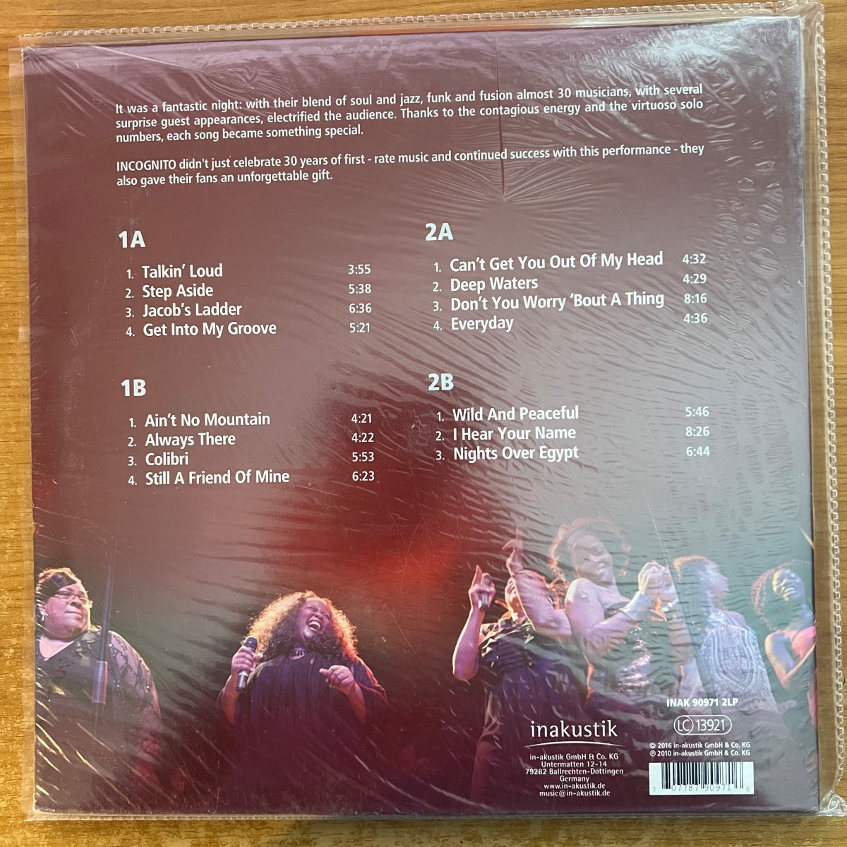 Incognito - Live In London / 2 LP - 1. D-Press. 2016 - (Mint/M- & Sealed)