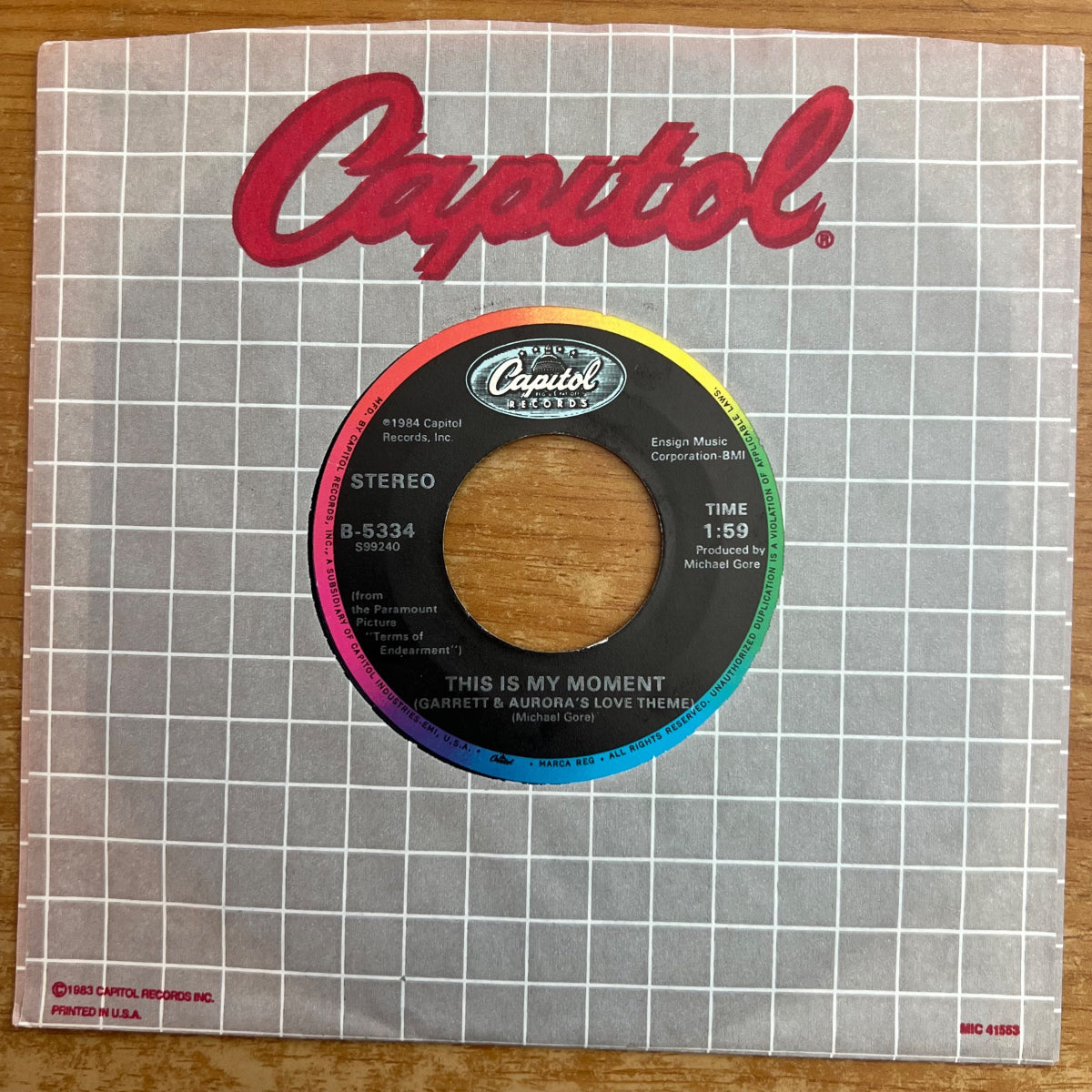 Michael Gore - Theme From "Terms Of Endearment" / 1. US-Press. 1984 - (M-/M-)