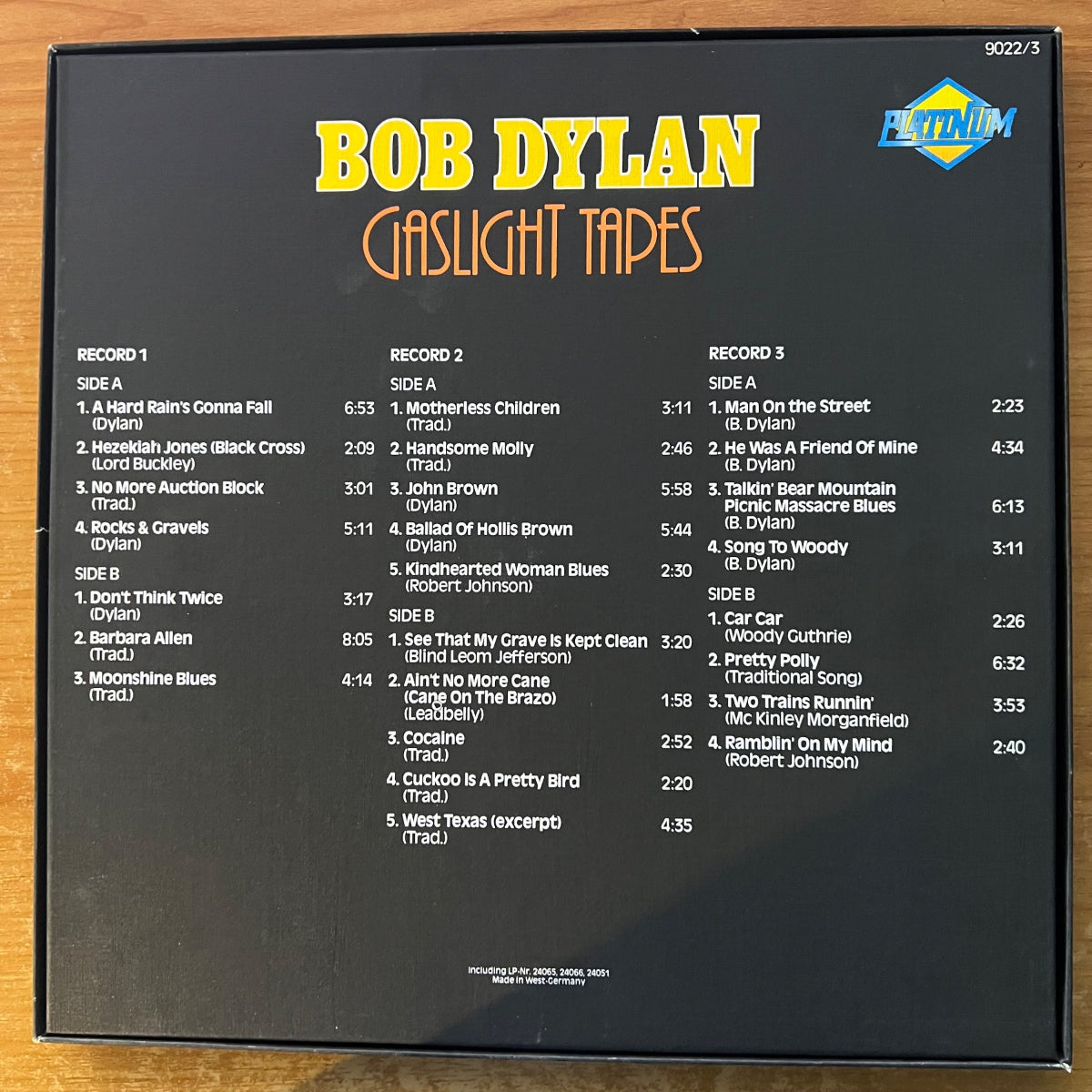 Bob Dylan - Gaslight Tapes / 3-LP Box - 1st D-Press. 197? - (M-/M-)