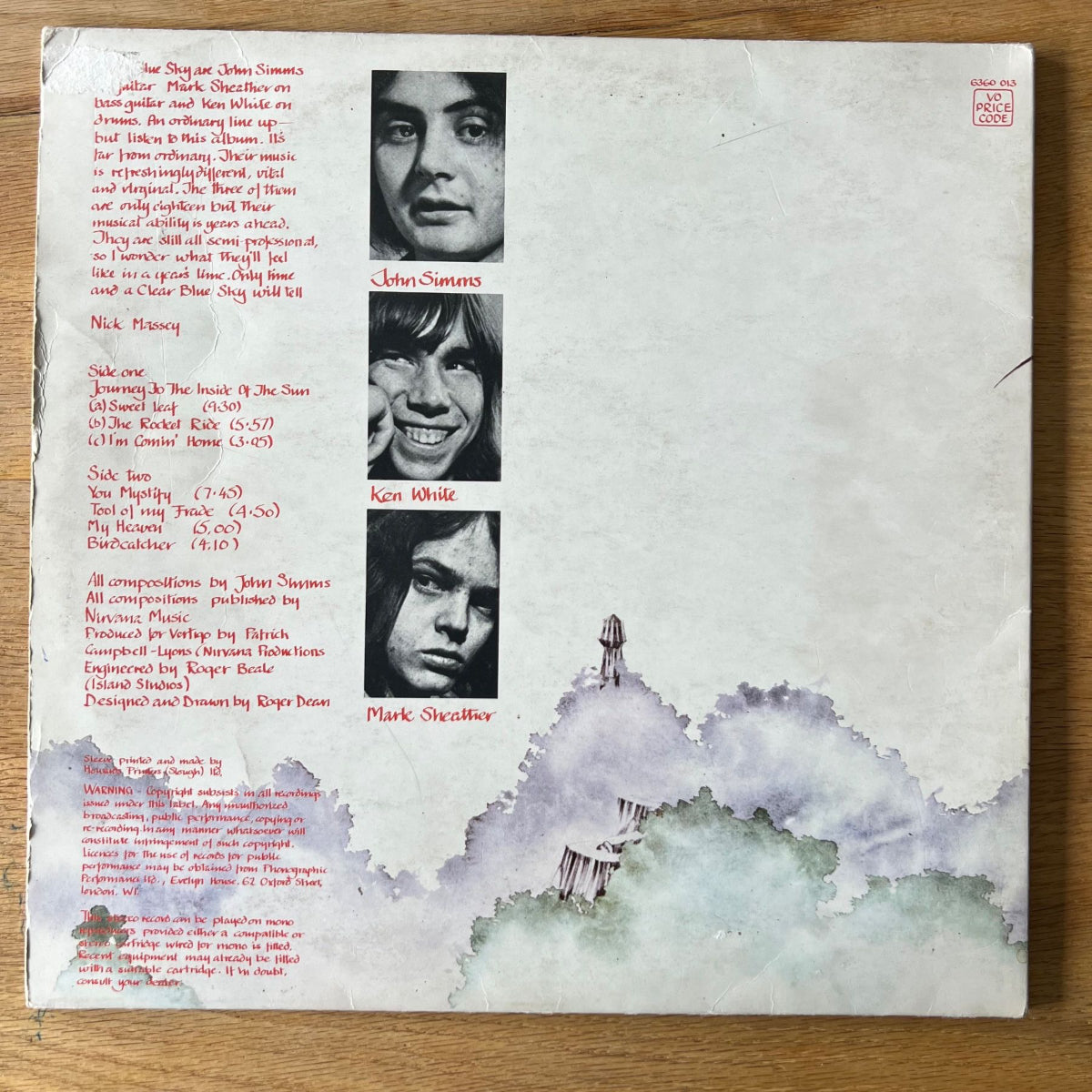 Ciel bleu clair - Idem / 1re presse britannique. 1970 - (M-/VG++)