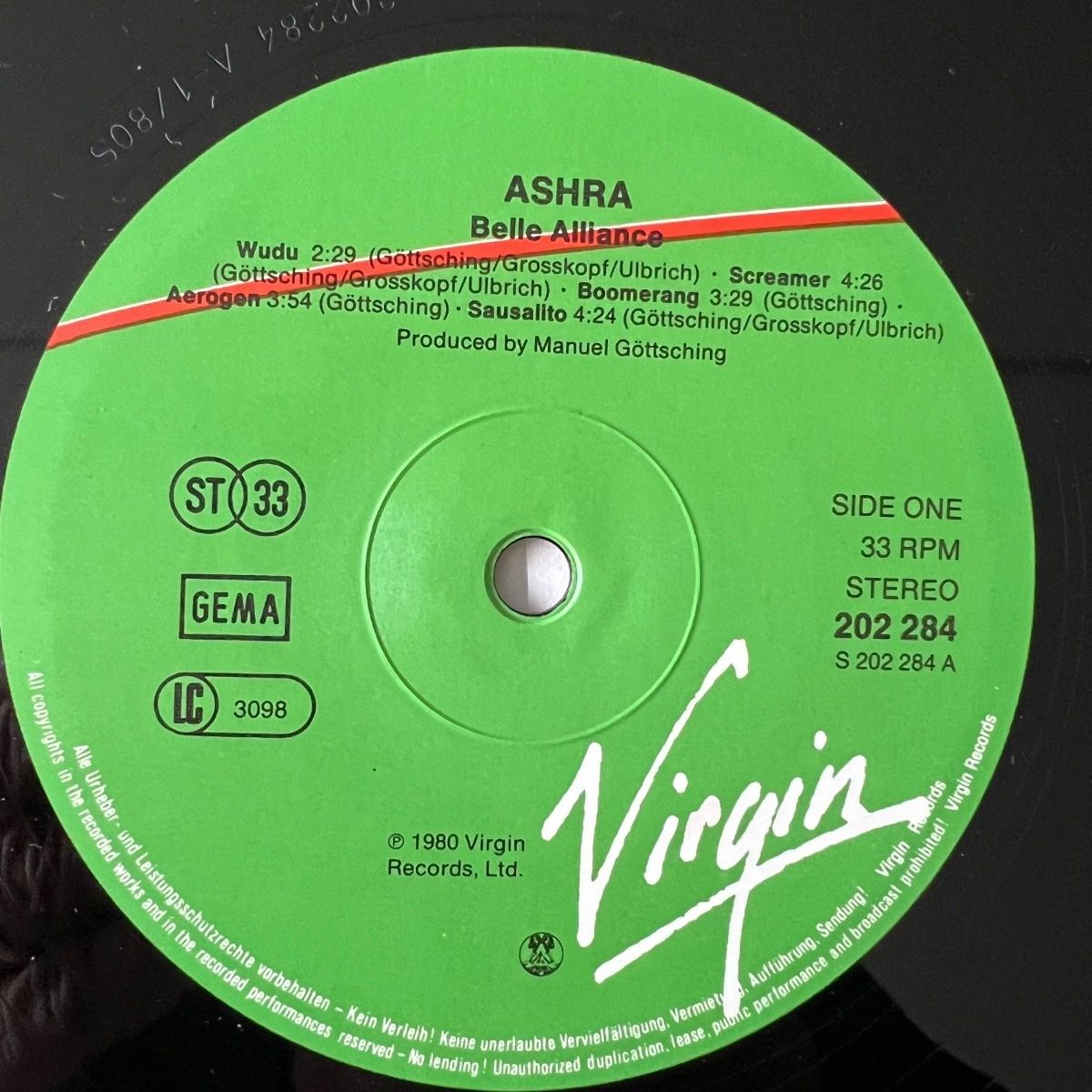 Ashra - Belle Alliance / 1. Benelux-Press. 1980 - (M-/M-)