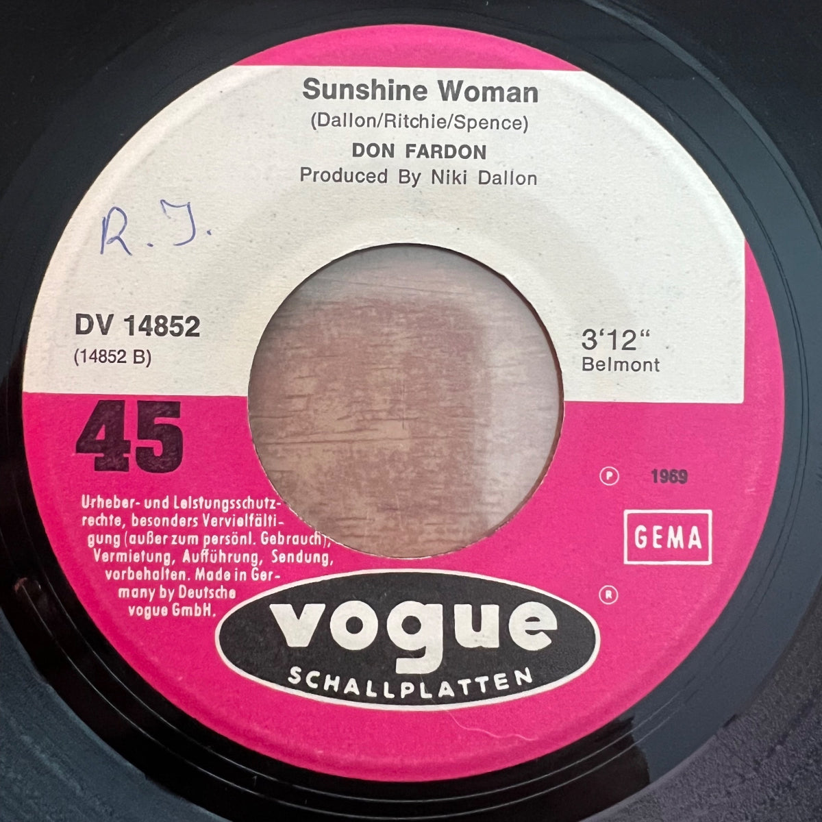 Don Fardon - Gimme Gimme Good Lovin' / 1. D-Press. 1969 - (VG+/VG)