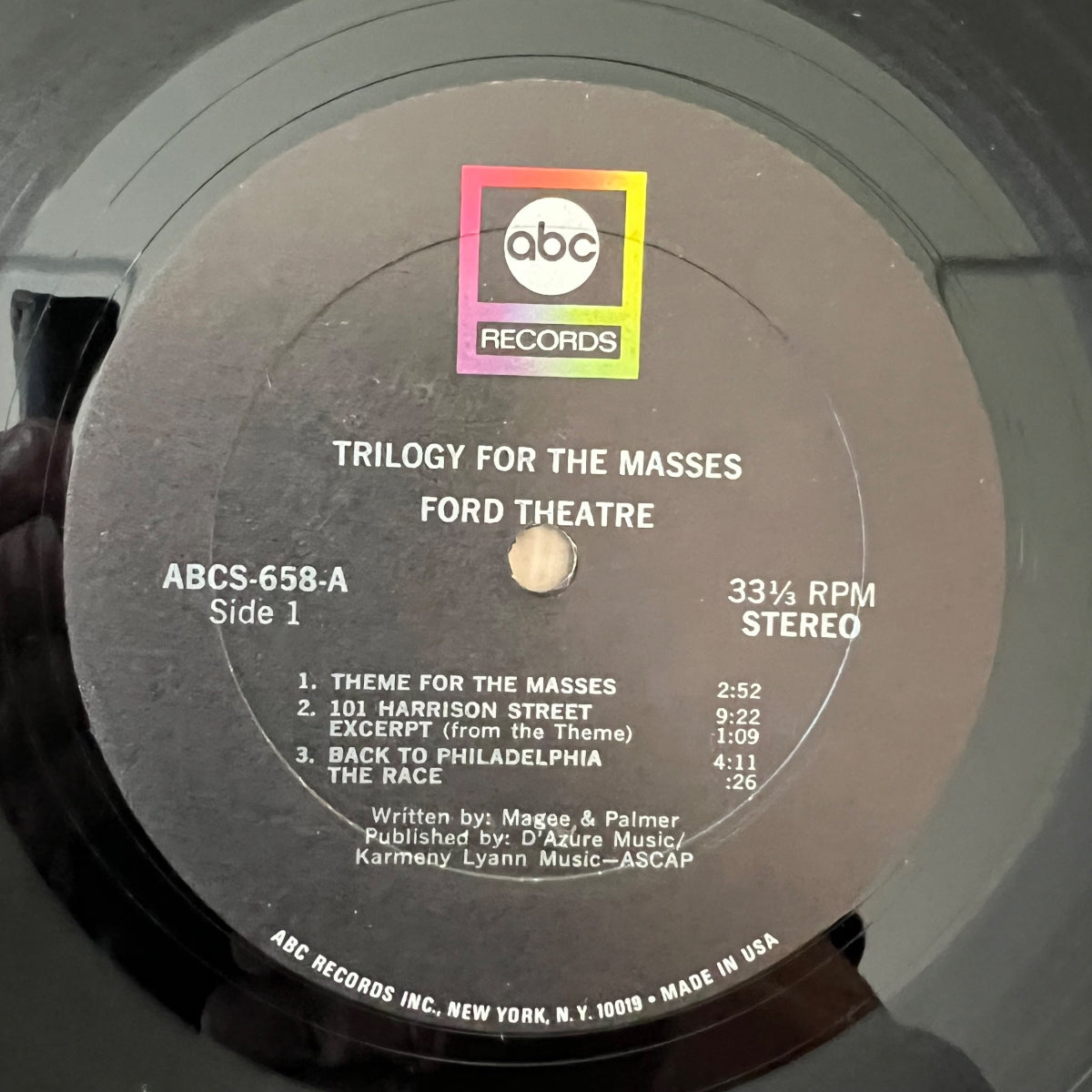 Ford Theatre - Trilogy For The Masses / 1. US-Press. 1968 - (M-/VG+)