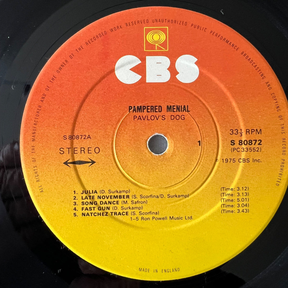 Pavlov's Dog - Pampered Menial / 1st UK Press. 1975 - (M-/M-)