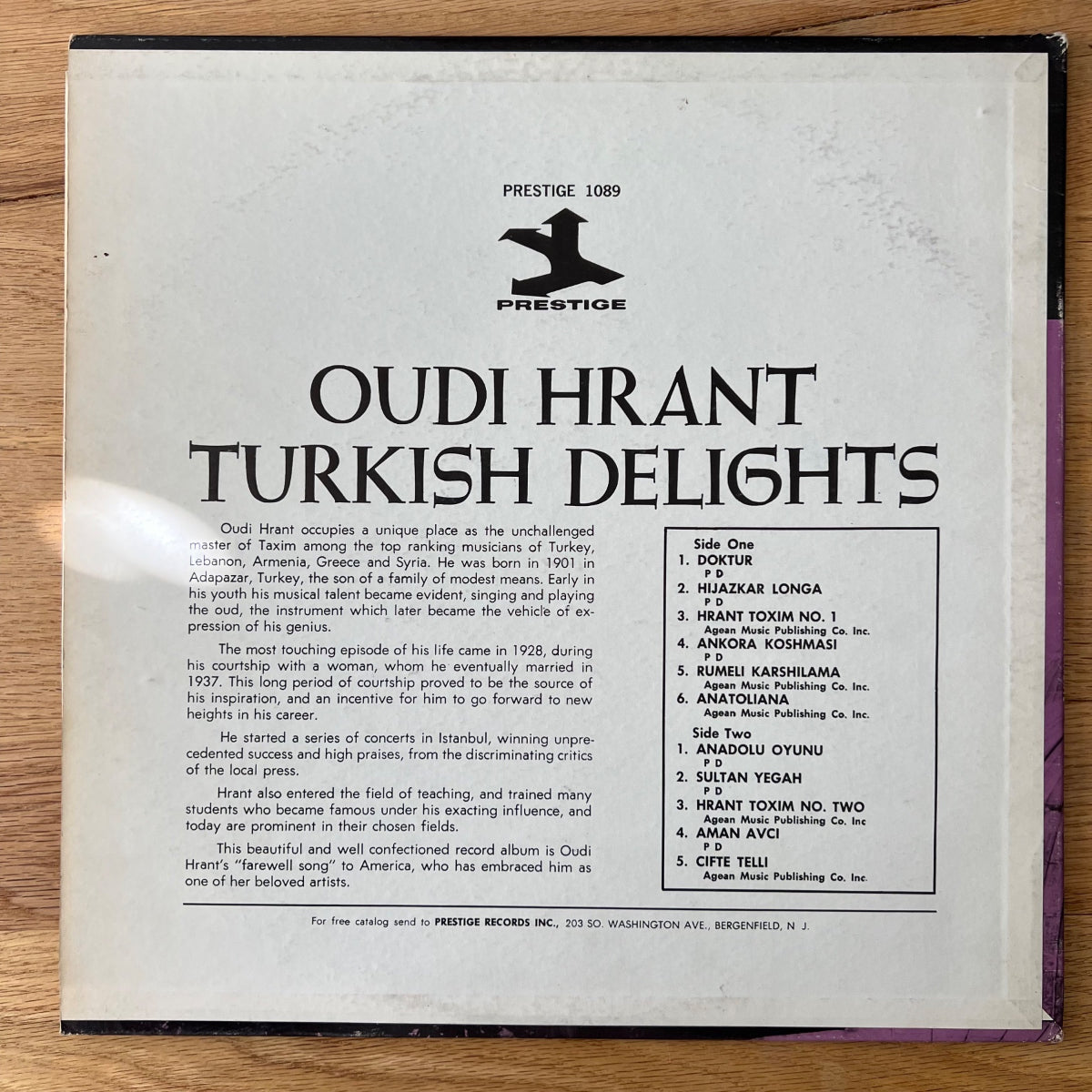Oudi Hrant - Turkish Delights / 1st US Press. 1964 - (M-/VG+)