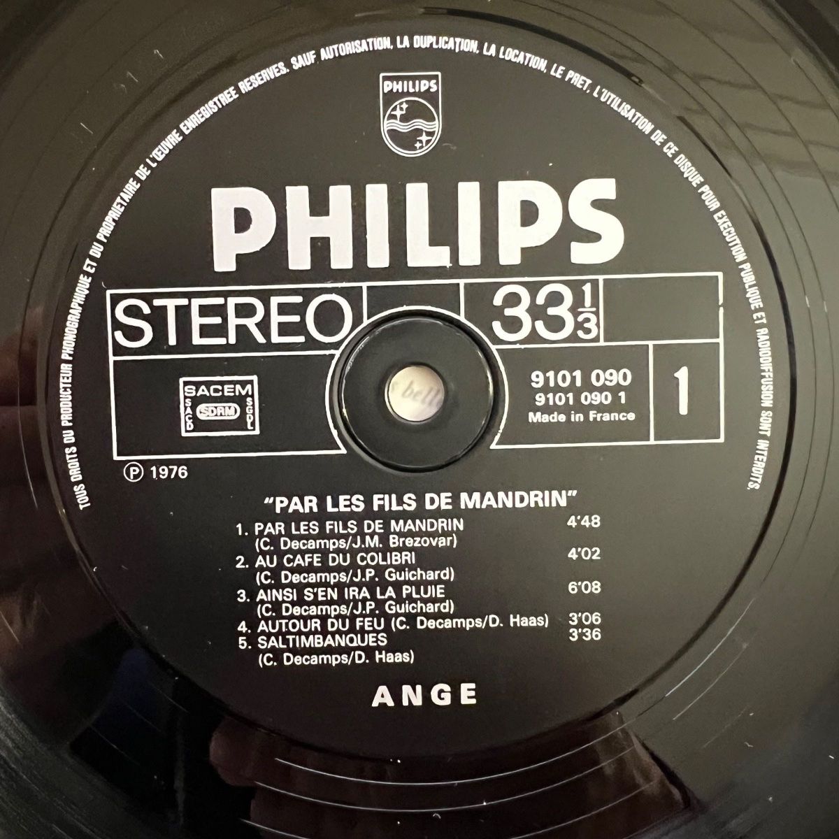 Ange - Par Les Fils De Mandrin / 1. France-Press. 1976 - (VG++/VG++)