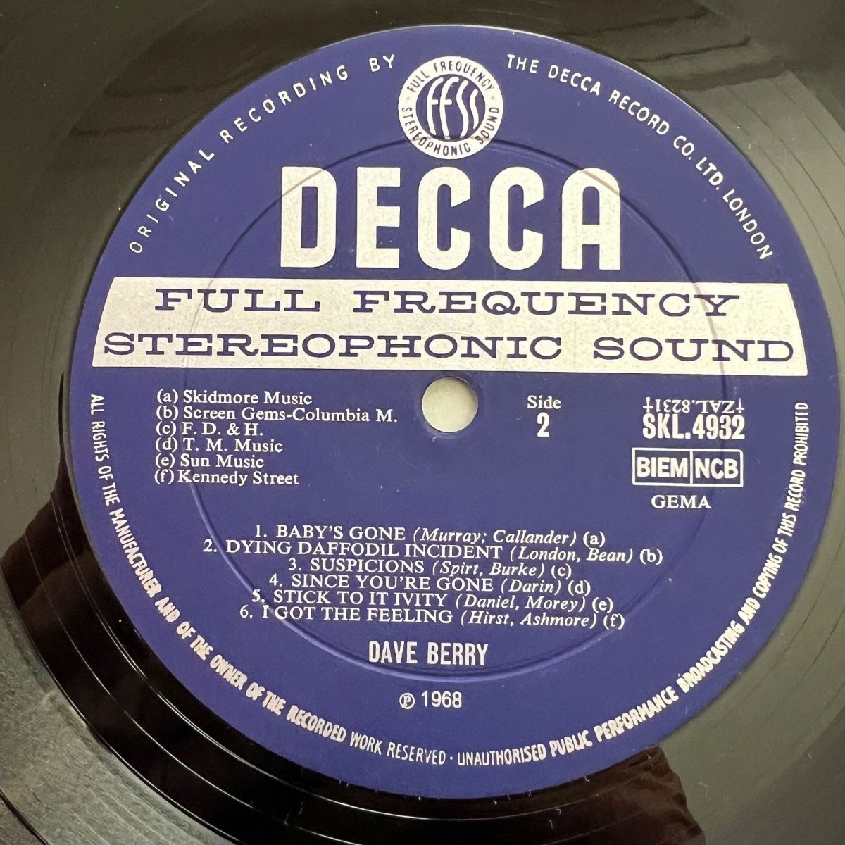 Dave Berry - '68' / 1. UK Press. 1968 - (M-/M-)