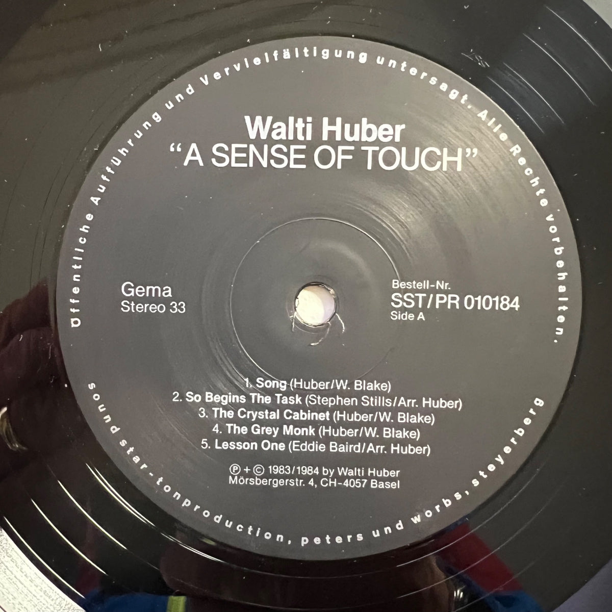 Walti Huber - A Sense Of Touch / 1. Swiss-Press. 1984 - (M-/M-)