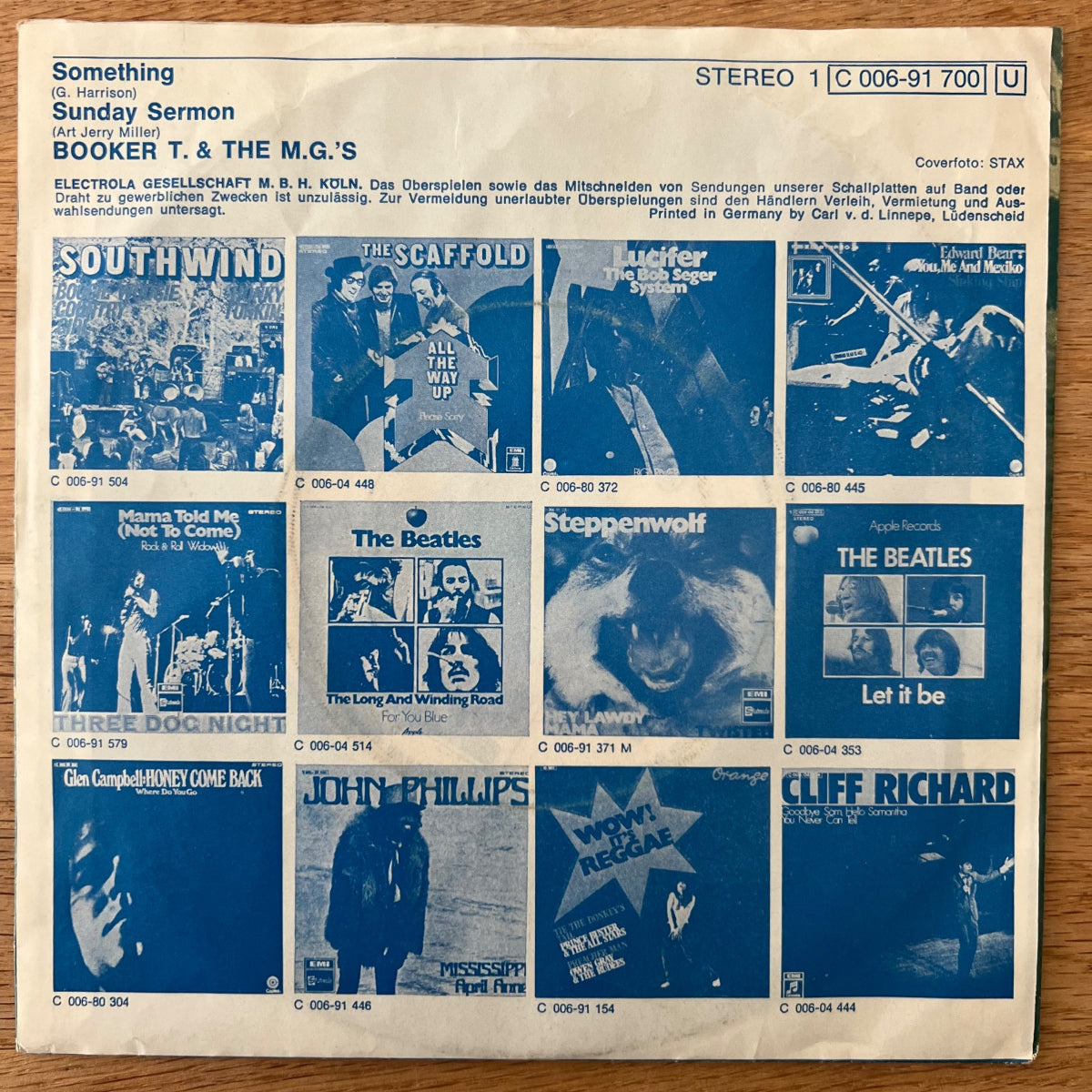 Booker T. & The M.G.'s - Something / 1. D-Press. 1970