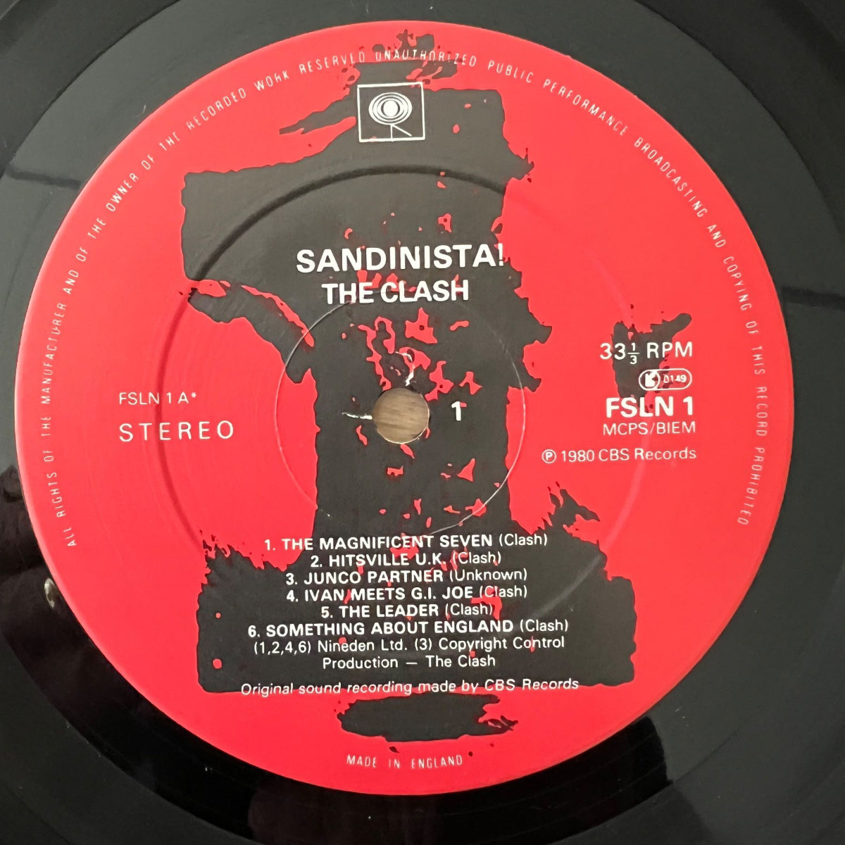 Clash - Sandinista / 3 LP - 1re édition britannique. 1980 - (M-/M-)
