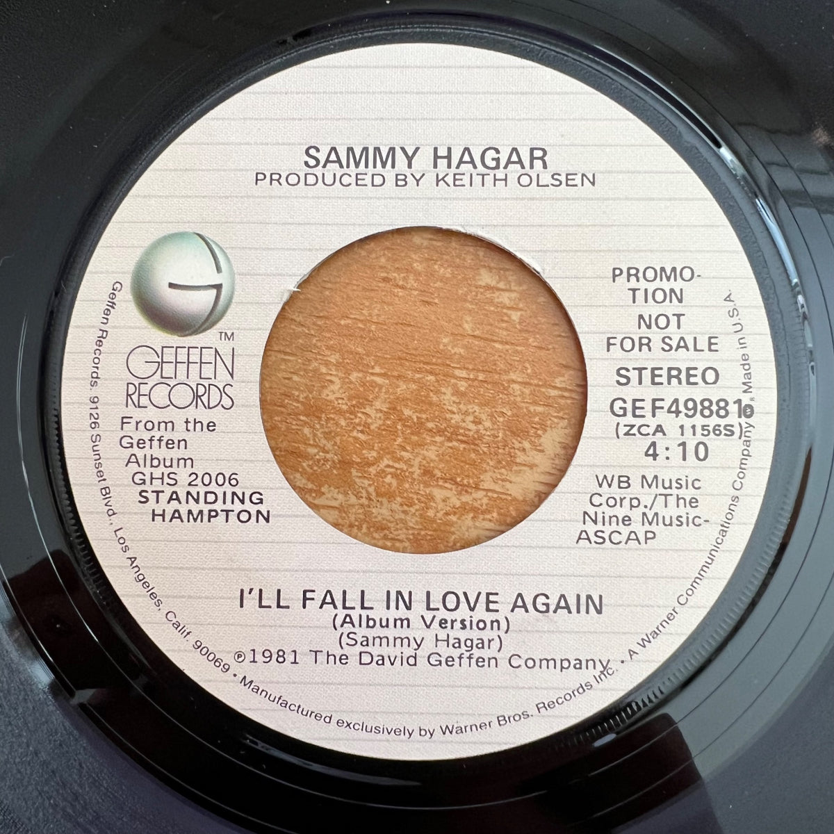 Sammy Hagar - I'll Fall In Love Again / US-Promo 1981 - (M-/Neutral)