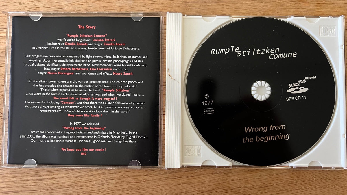 Rumple Stiltzken Comune - Wrong From The Beginning /CD - 1. Pressage suisse. 2000 sur CD - (M-/M-)