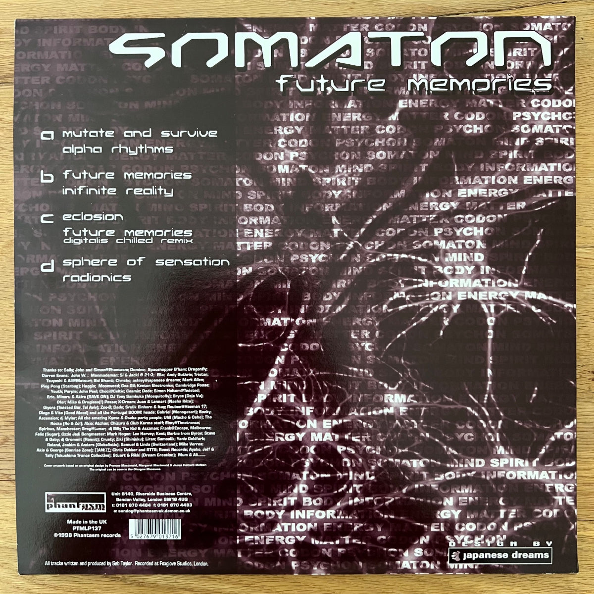 Somaton - Future Memories / 2 LP - 1st UK 1998 - TOP