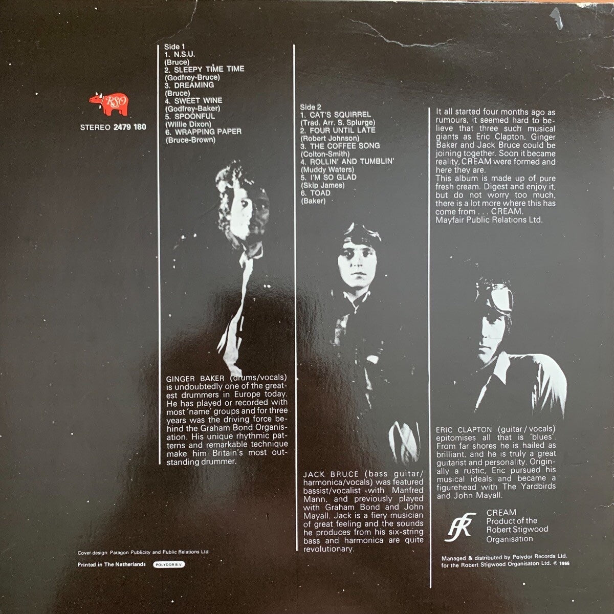 Cream - Fresh Cream / NL Press. 1977 - (M-/VG++)
