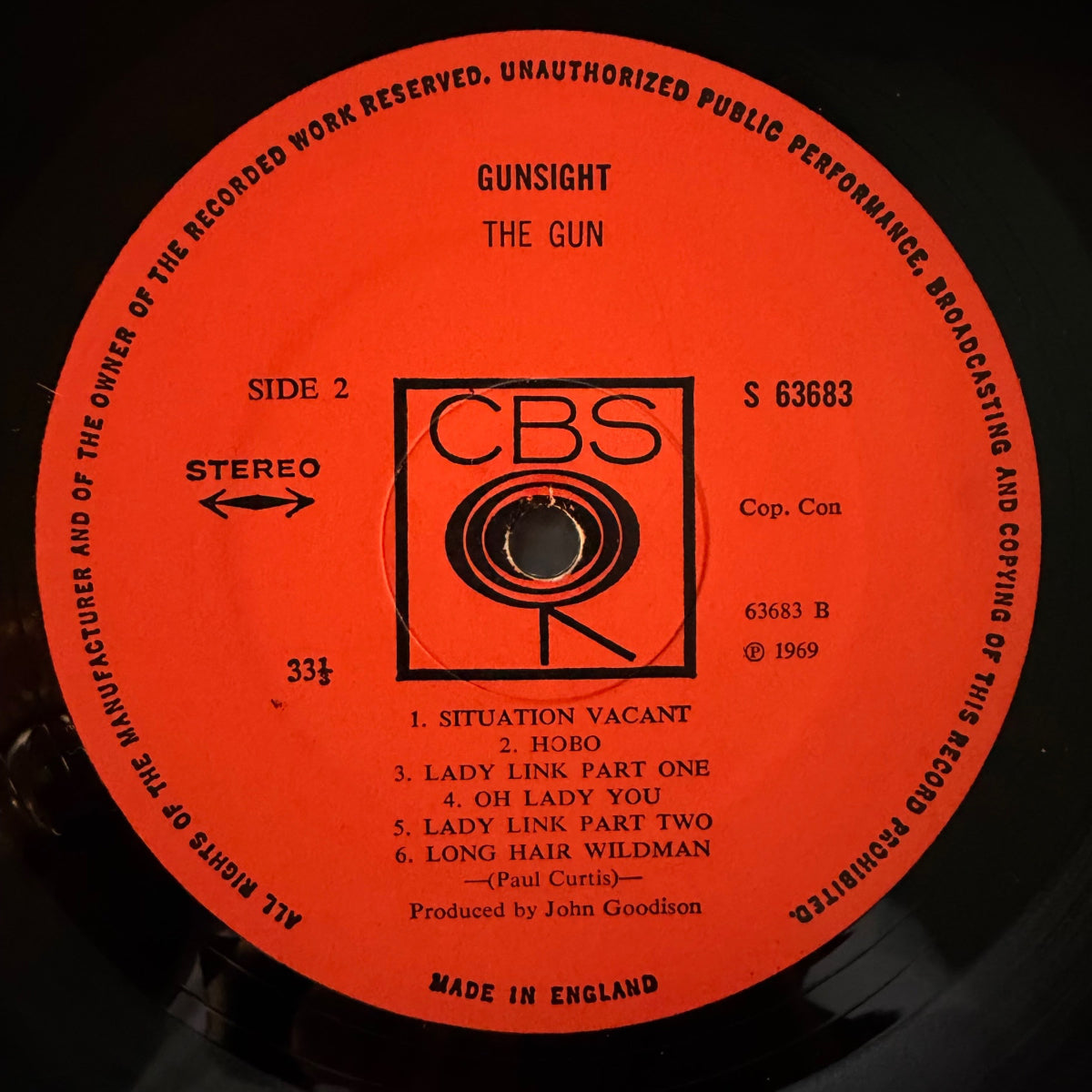 Gun - Gun Sight / 1. UK-Press. 1969 - (VG++/VG++)
